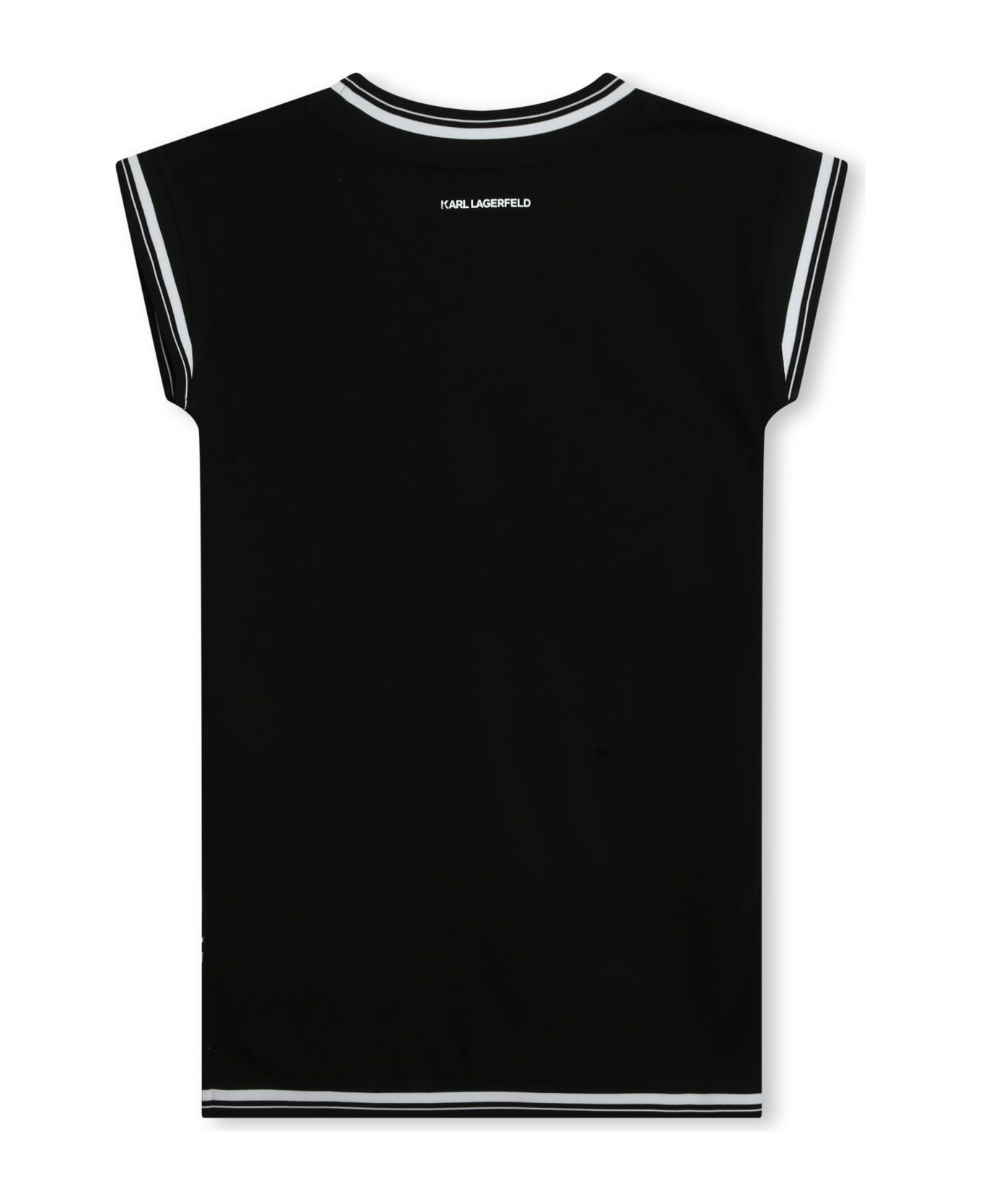 Karl Lagerfeld Kids Abito Con Logo - Black ワンピース＆ドレス