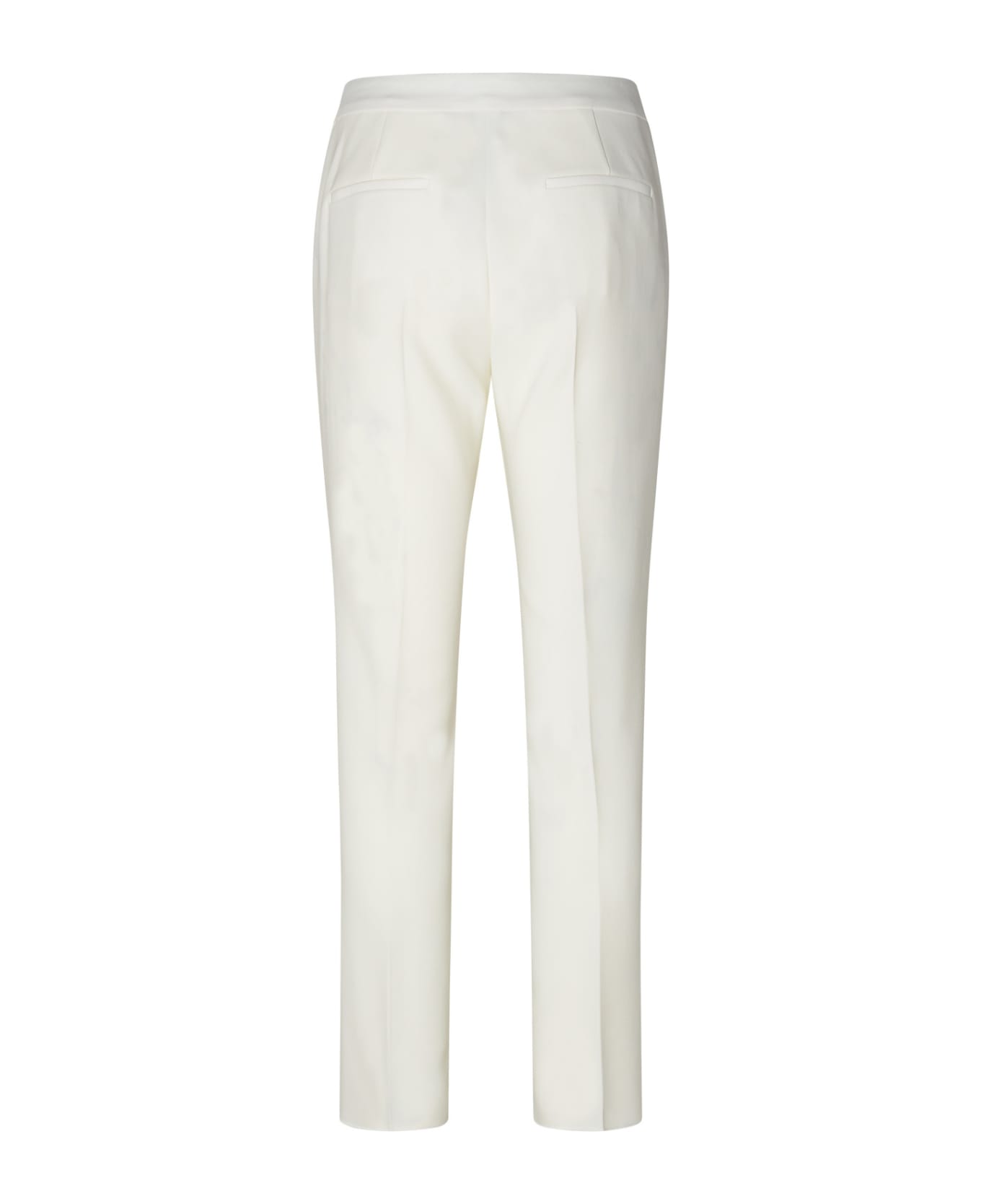Max Mara White Triacetate Blend Trousers - White