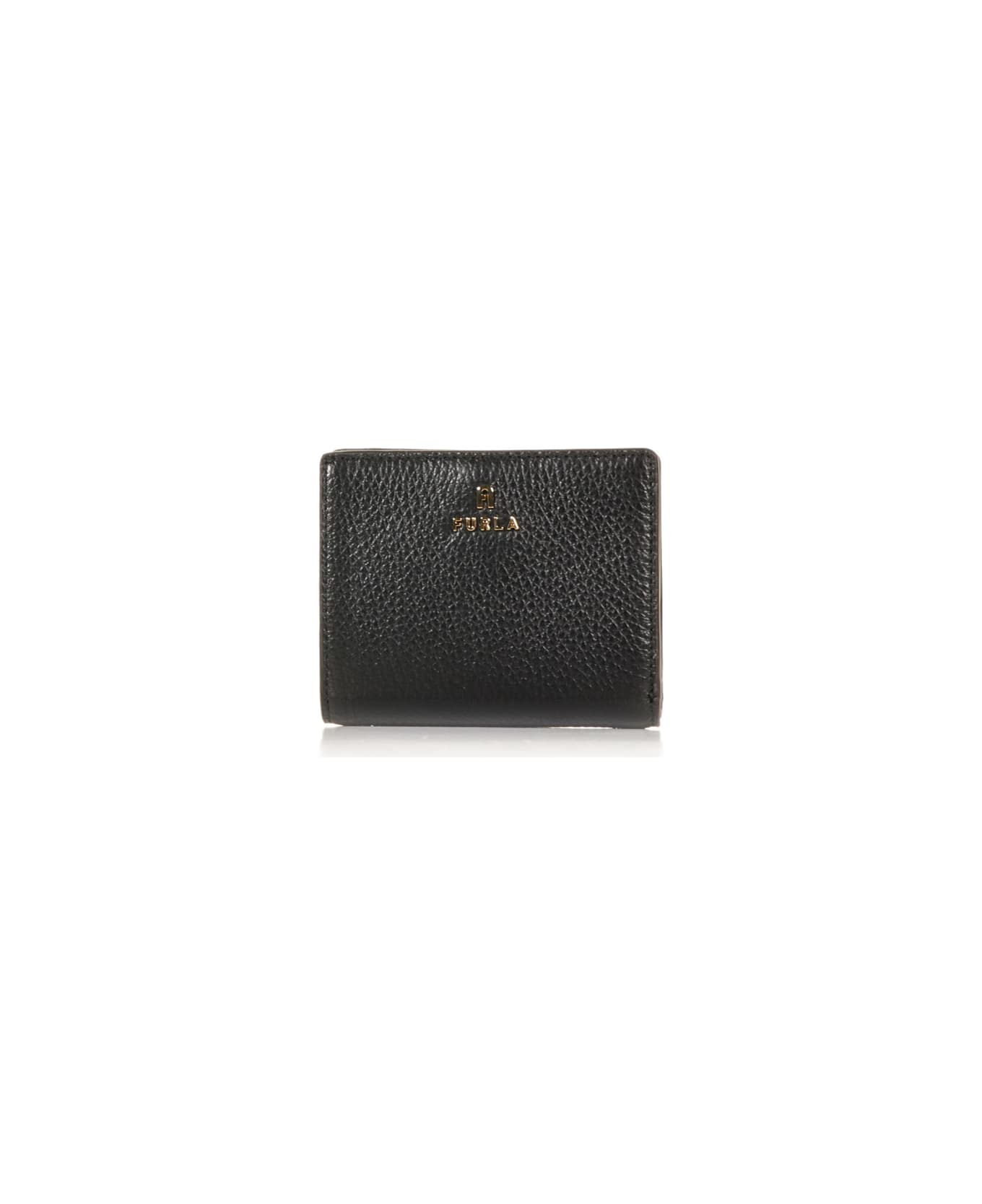 Furla Camelia Wallet In Leather With Flap - Black