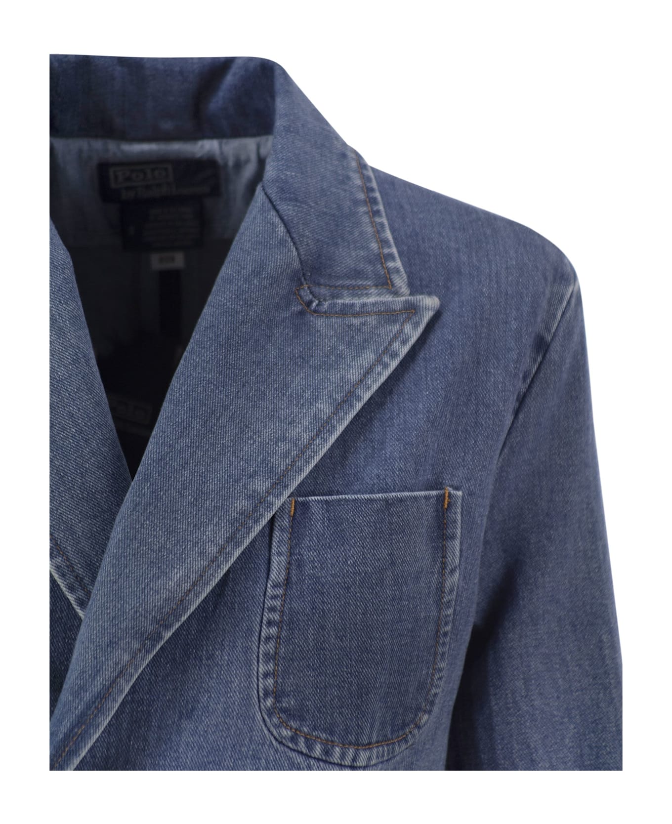 Ralph Lauren Double-breasted Denim Blazer - Denim