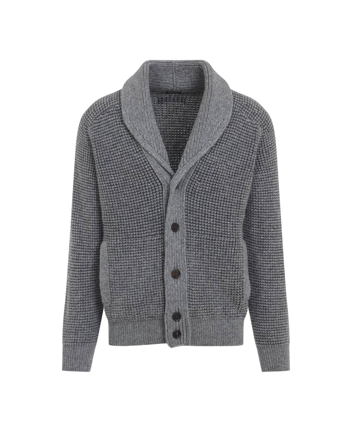 Zegna Cashmere Cardigan - GREY
