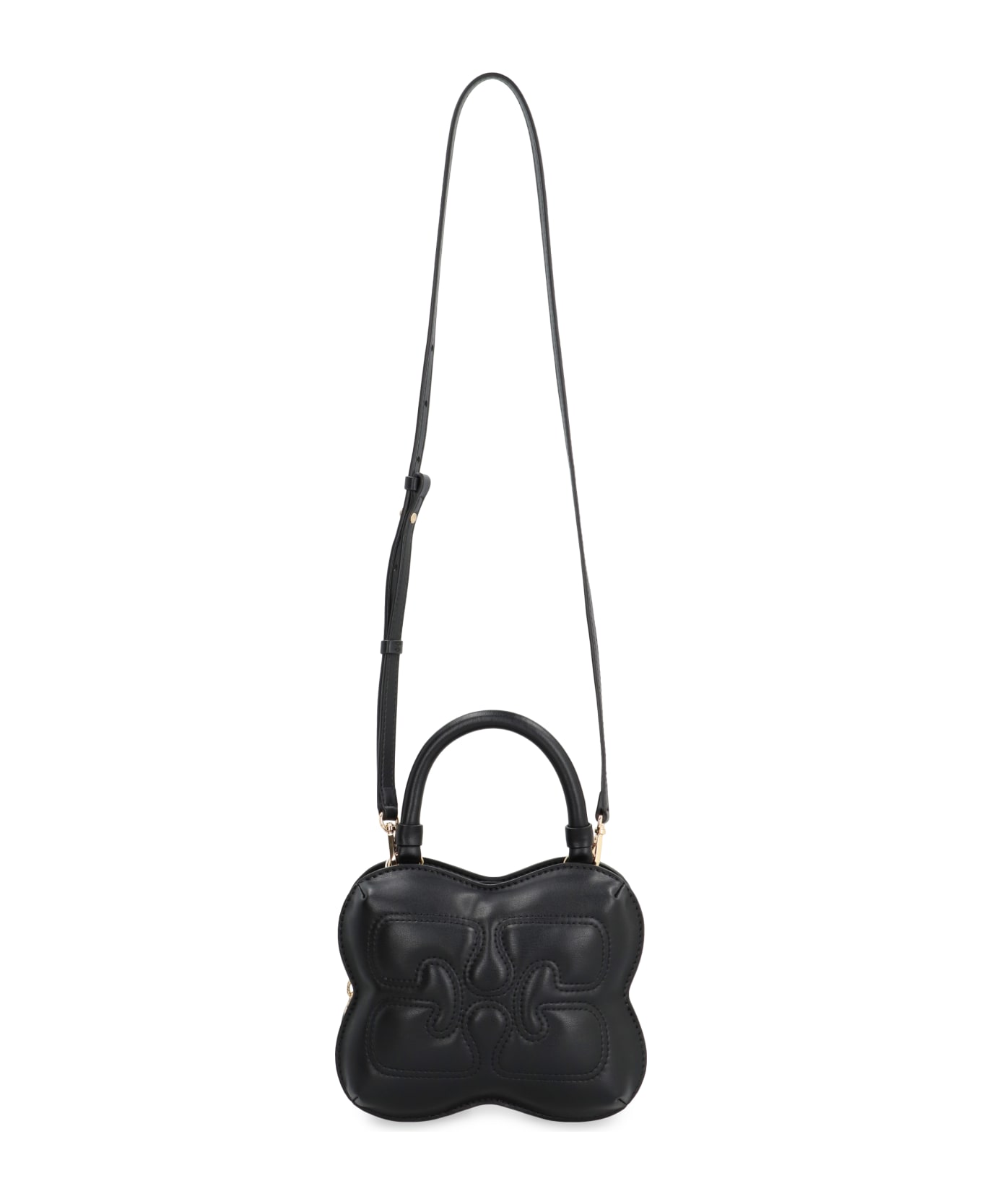 Ganni Butterfly Eco-leather Small Bag - black