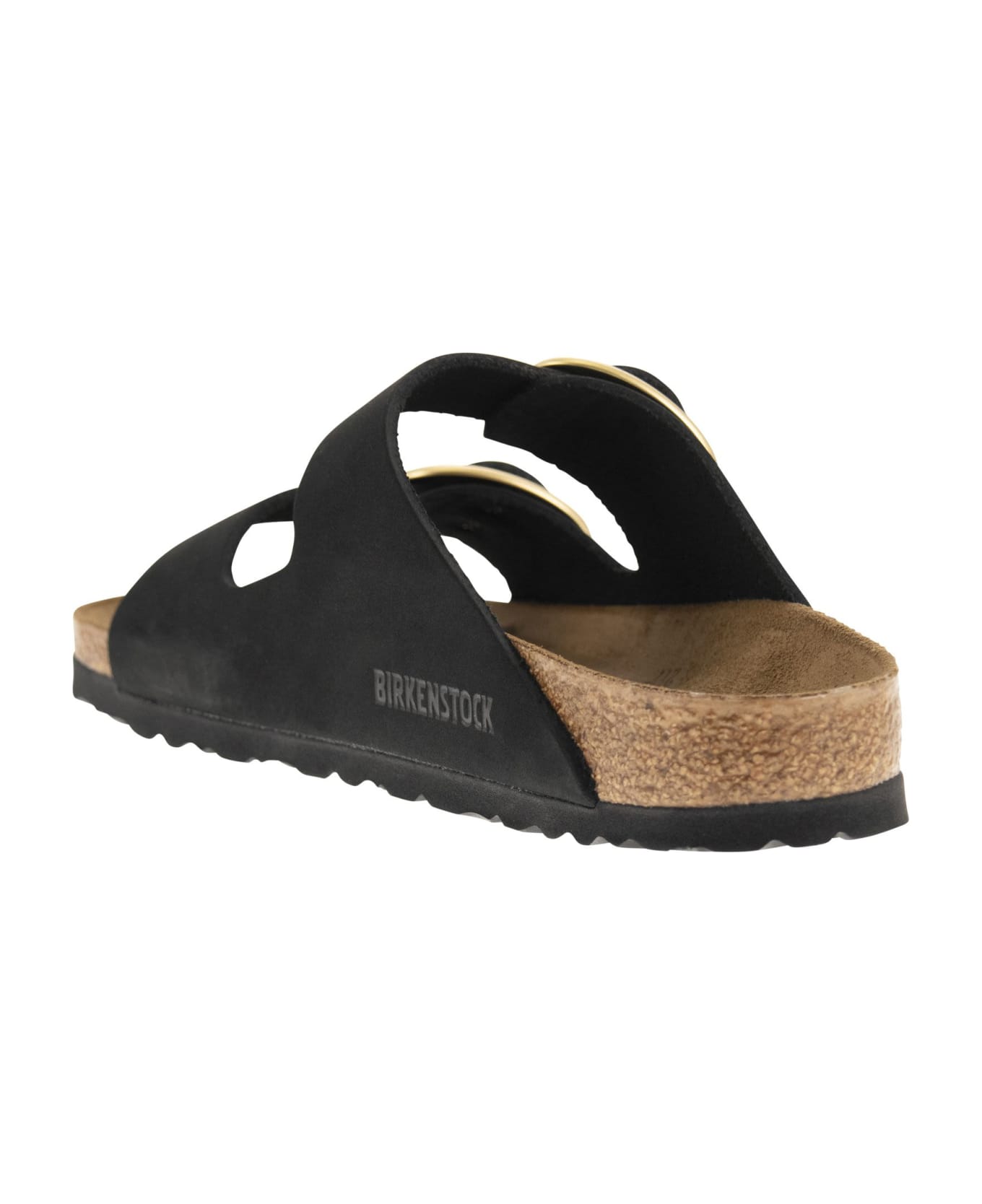 Birkenstock Arizona - Leather Slipper With Large Buckle - Black