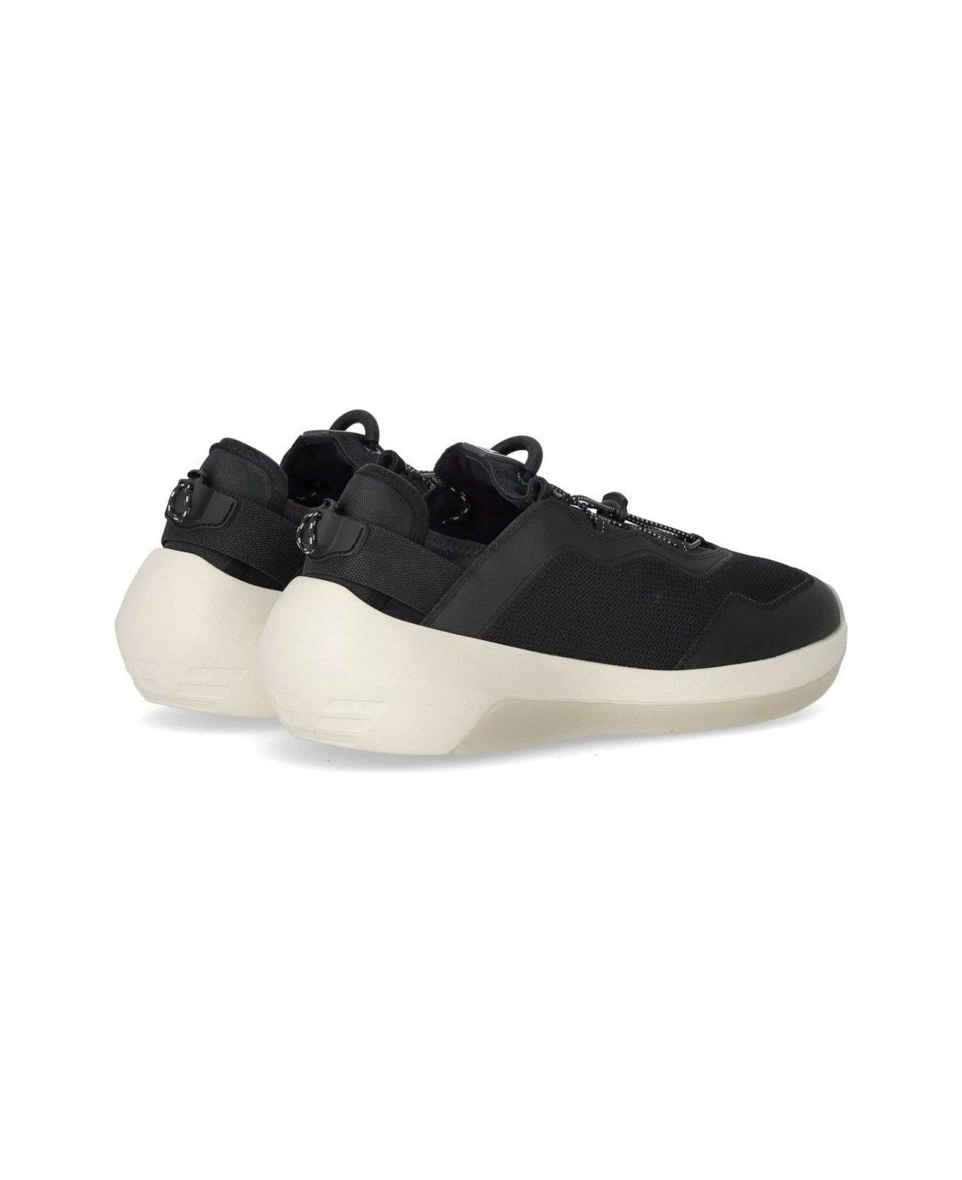 Emporio Armani Drawstring Fastening Mesh Sneakers - Blue