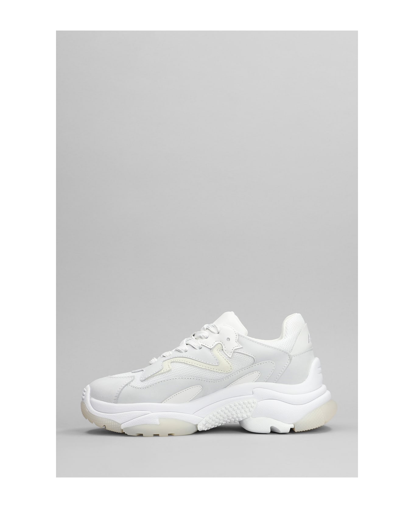 Ash Addict Sneakers In White Leather And Fabric - white