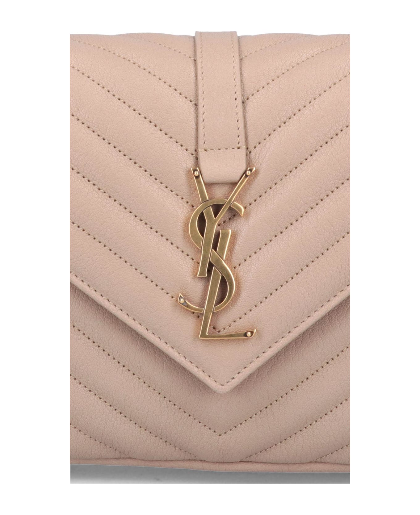 Saint Laurent Coll Medium Bag - Beige