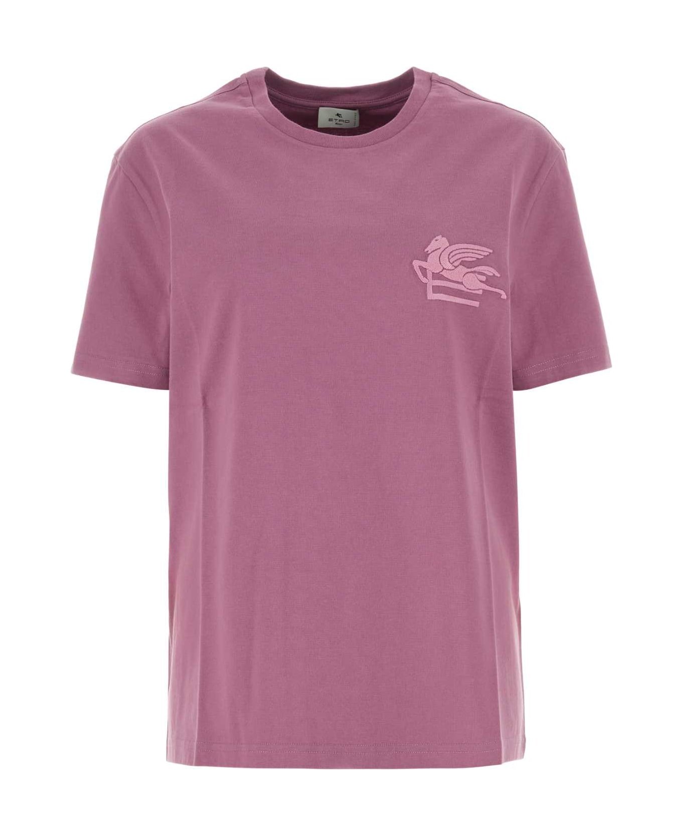 Etro Light Purple Cotton T-shirt - PINK