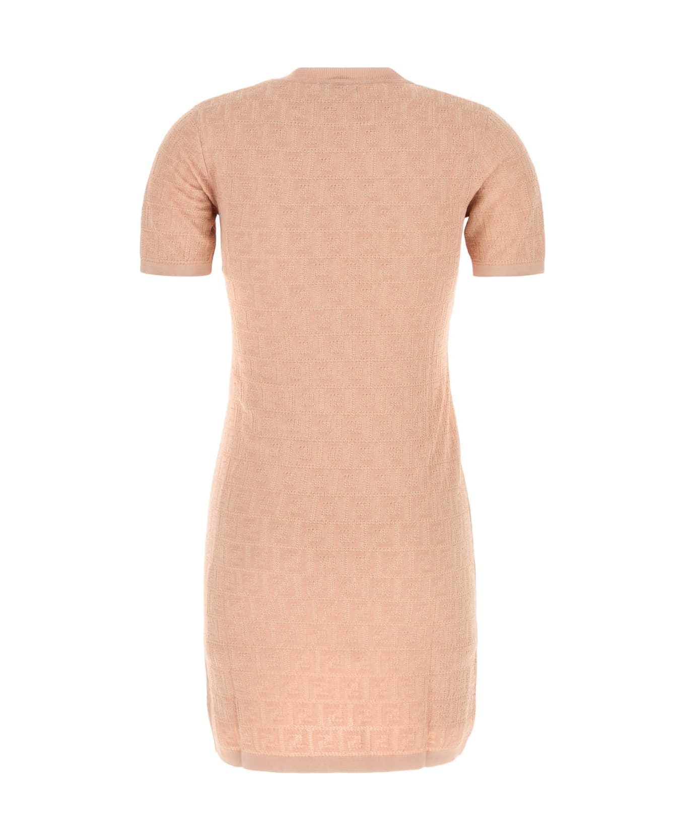 Fendi Pink Cotton Blend Dress - PINK SALT-25