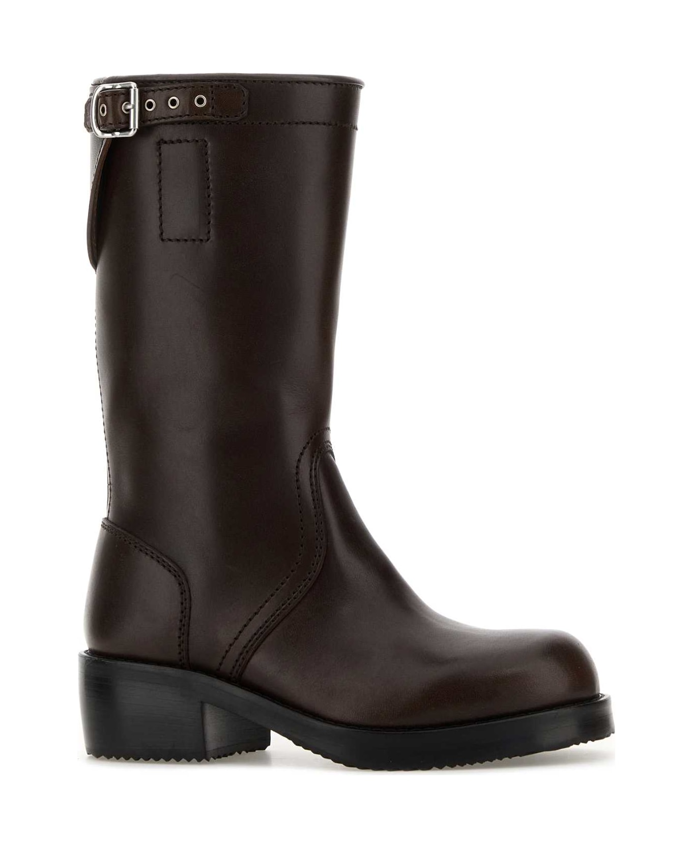 Dries Van Noten Dark Brown Leather Boots - DARKBROWN