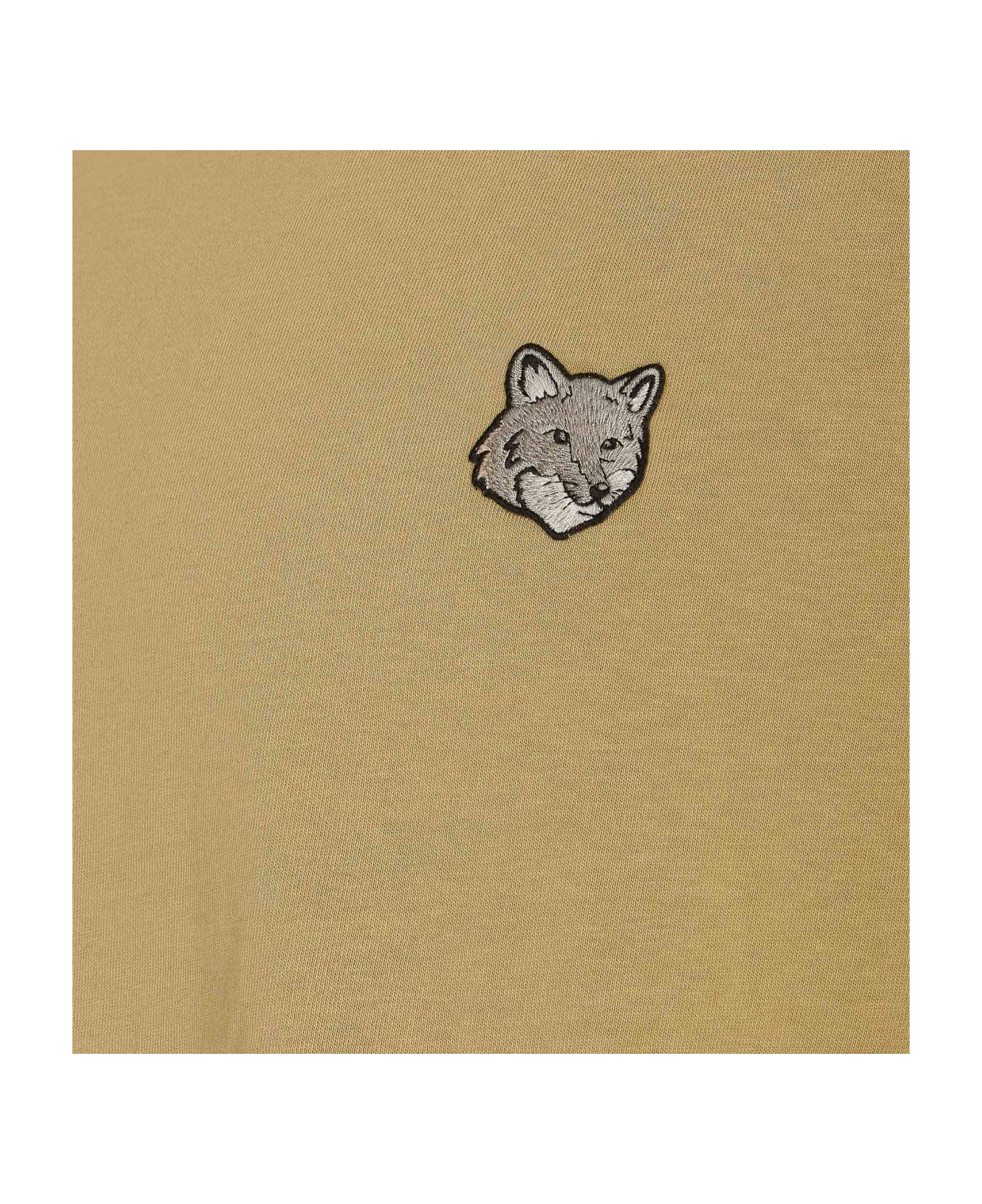 Maison Kitsuné Bold Fox Head Patch Logo T-shirt - Beige シャツ