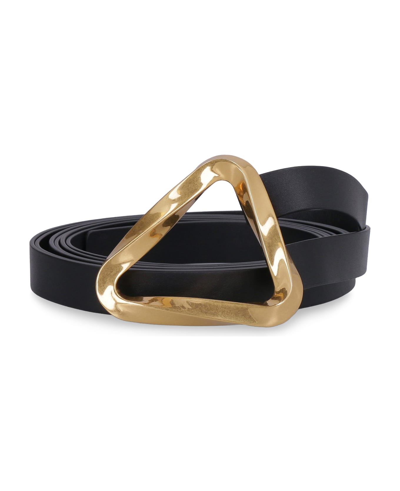Bottega Veneta Grasp Leather Double Strap Belt - black ベルト