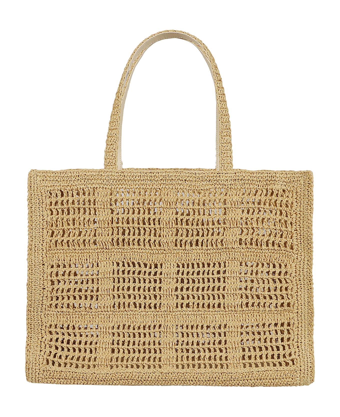 Tory Burch Ella Hand-crocheted Large Tote - Natural トートバッグ