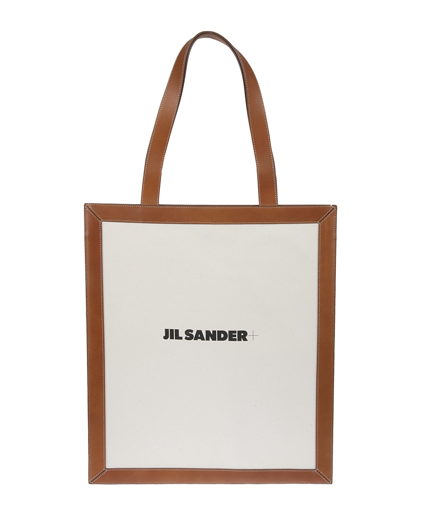 Jil Sander Classic Top Handle Logo Tote - Medium Brown トートバッグ