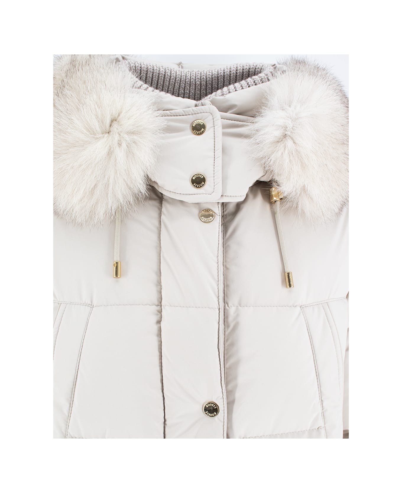 Moorer White Wool Talassa Down Jacket - AVORIO