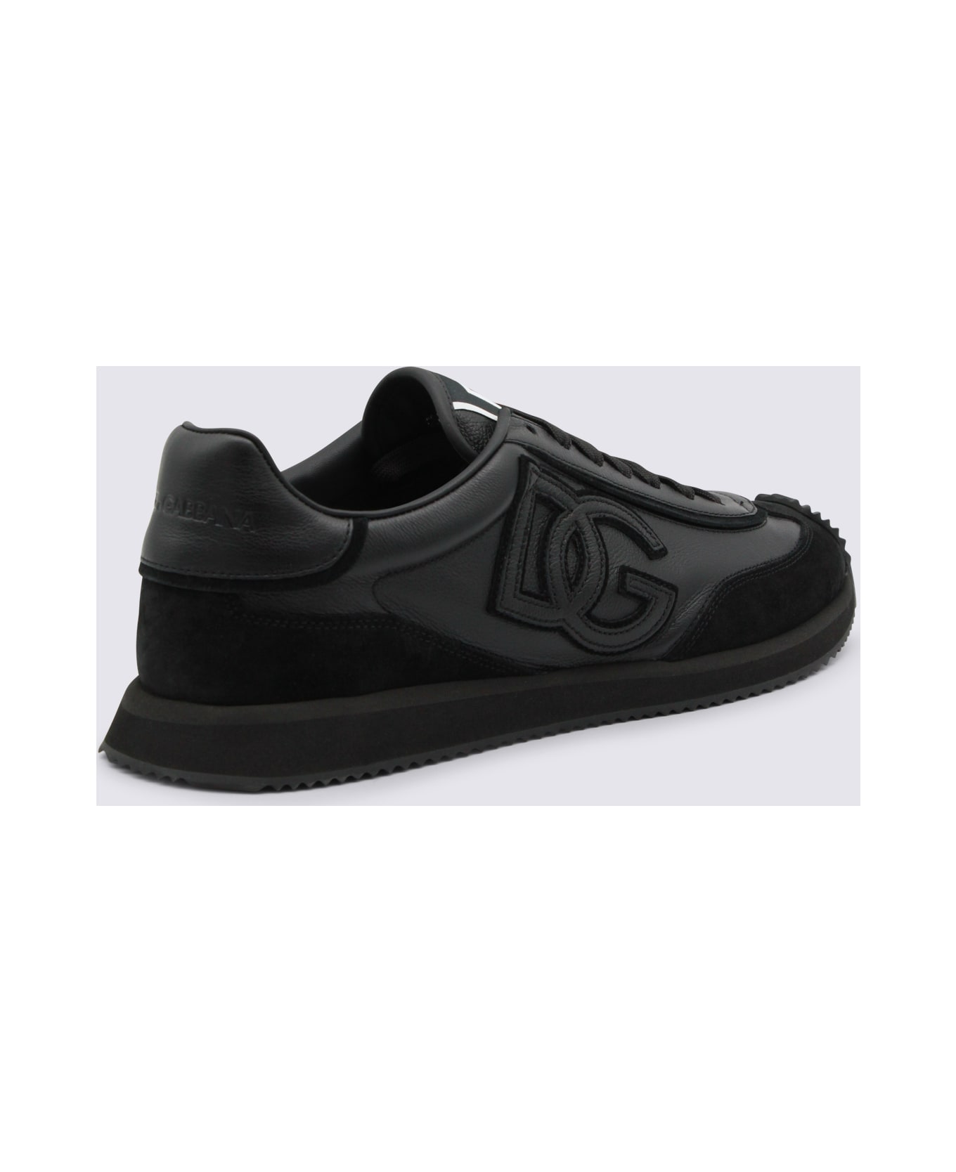 Dolce & Gabbana Black Leather Sneakers - Black