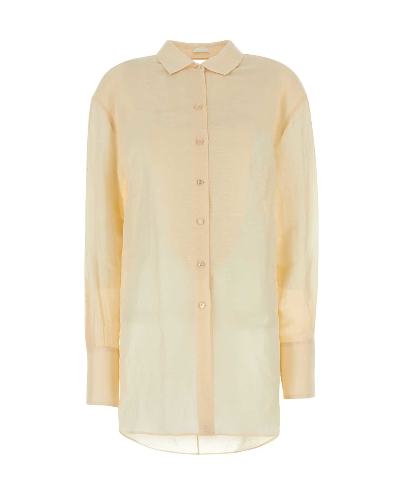 Givenchy Cream Silk Blend Oversize Shirt - IVORY シャツ