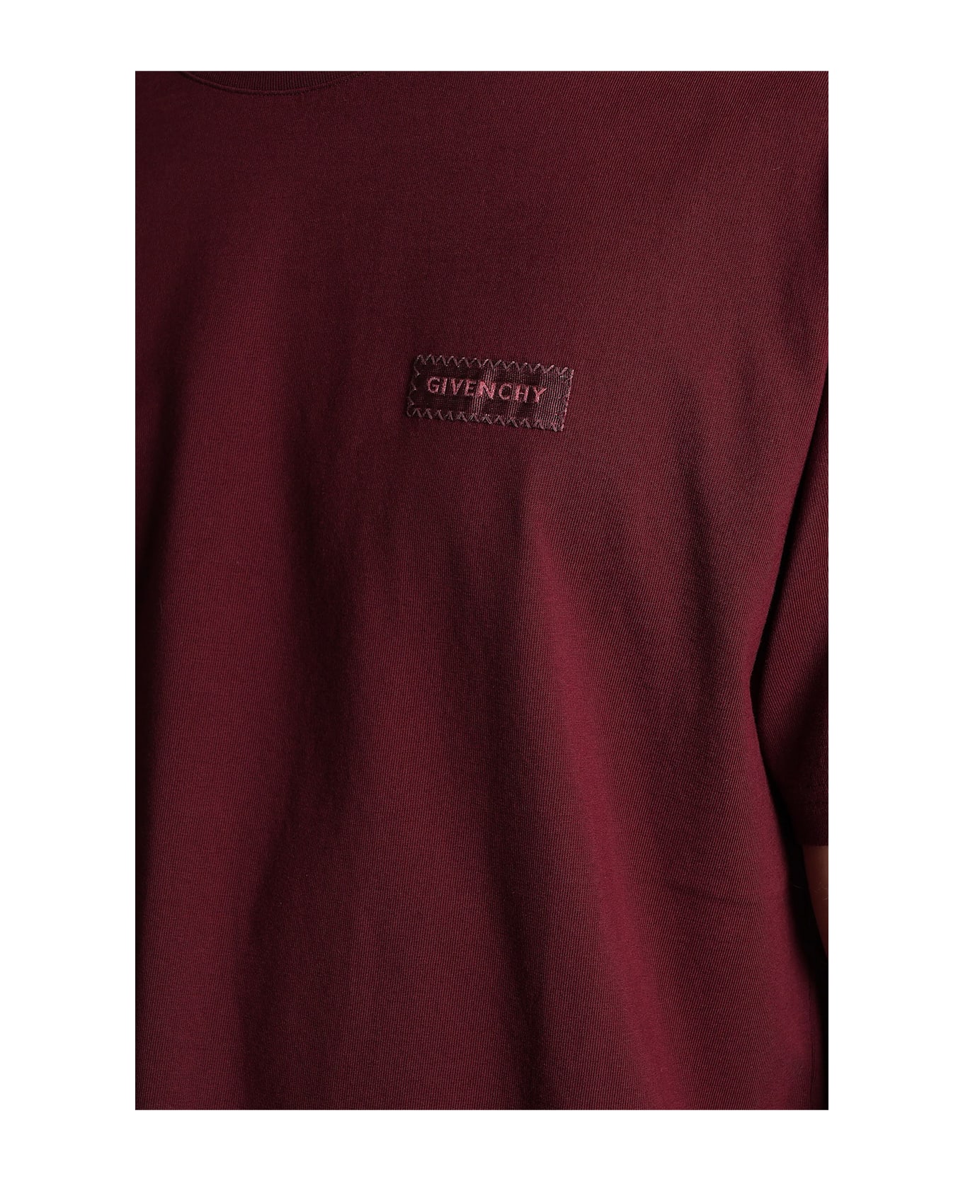Givenchy T-shirt In Bordeaux Cotton - bordeaux