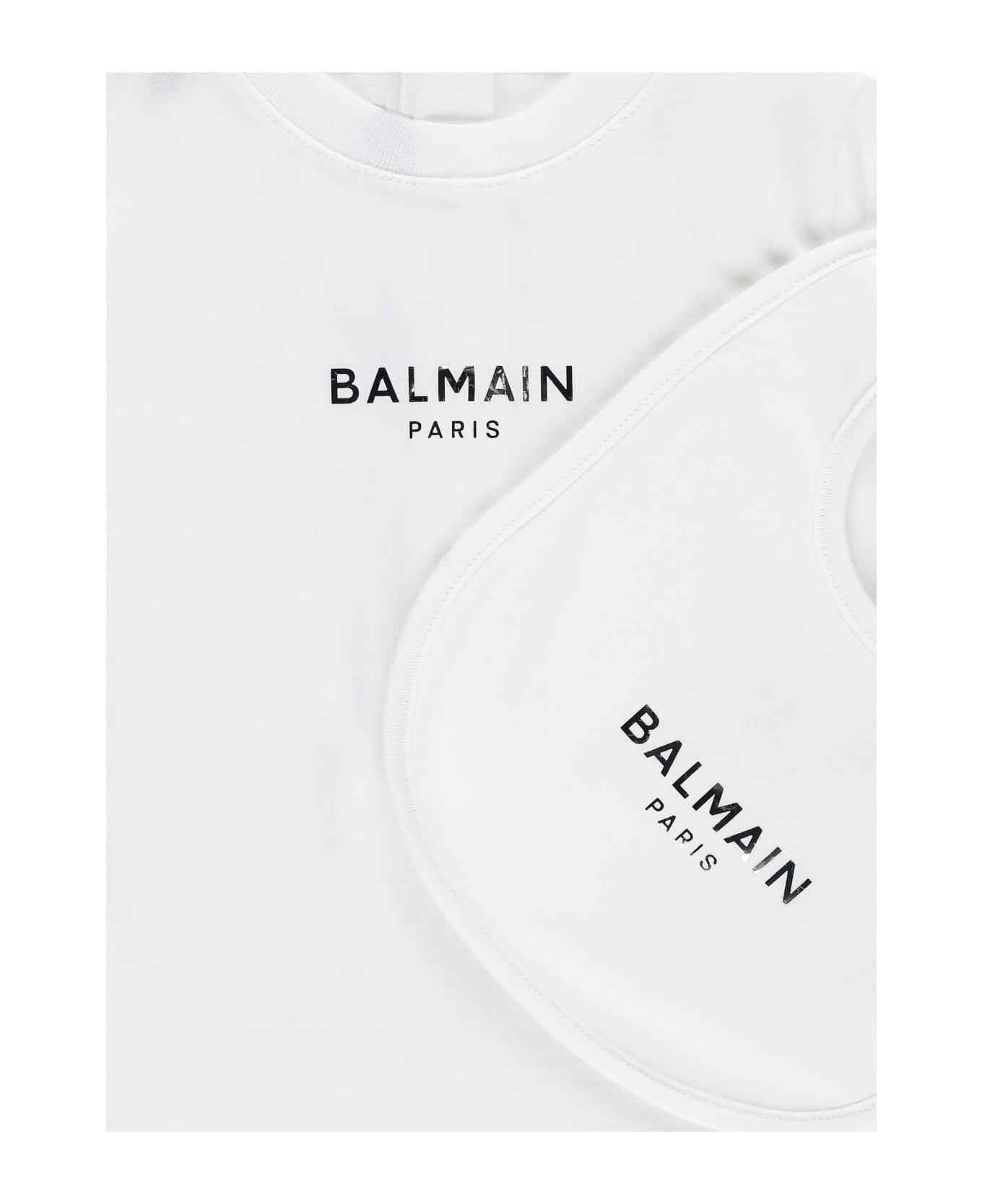Balmain Set With Logo - White ボディスーツ＆セットアップ