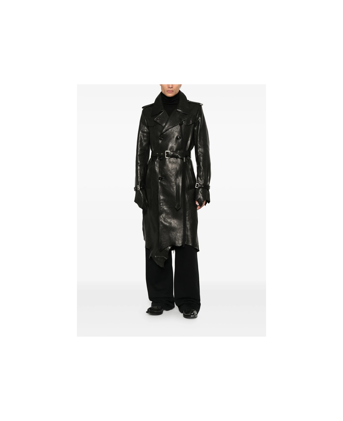 Ann Demeulemeester Coat - BLACK