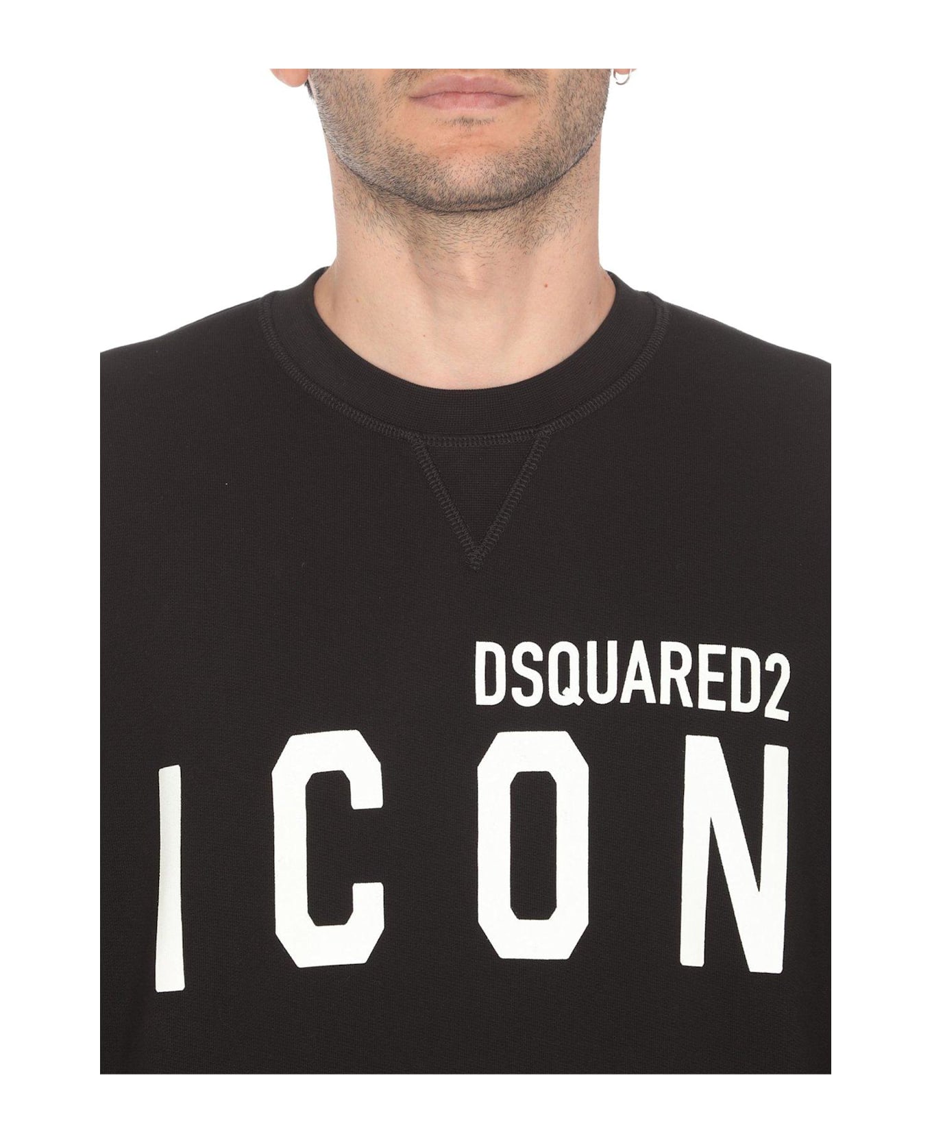 Dsquared2 Logo Printed Hoodie - Black