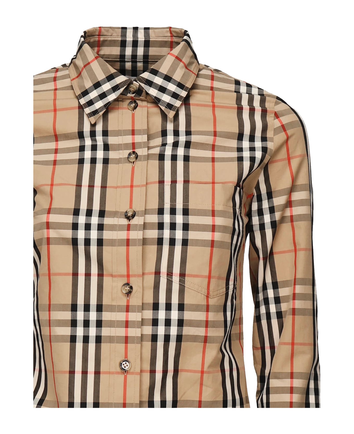 Burberry Check Shirt - Beige