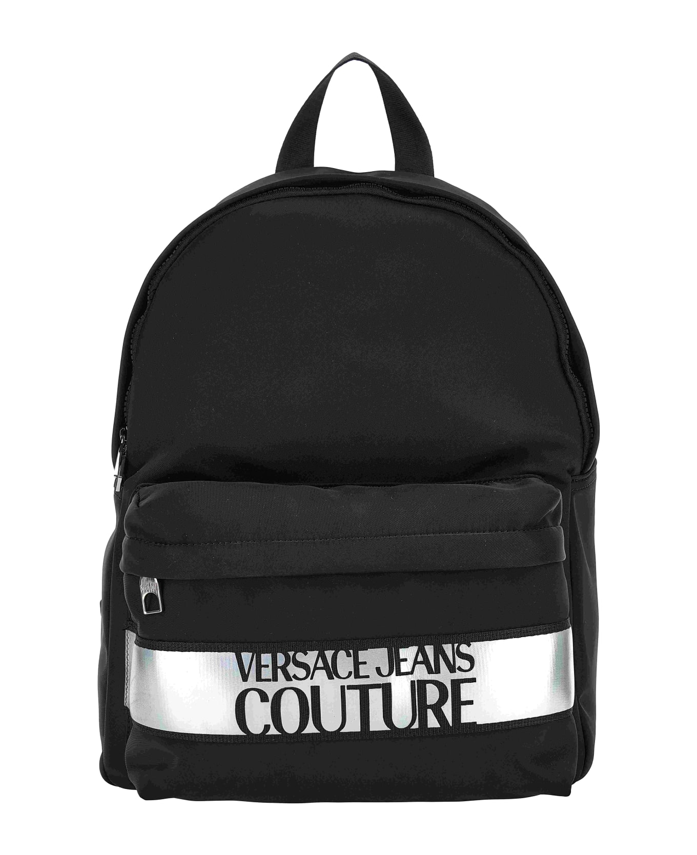 Versace Jeans Couture Range Iconic Logo Sketch 1 Backpack - BLACK/SILVER