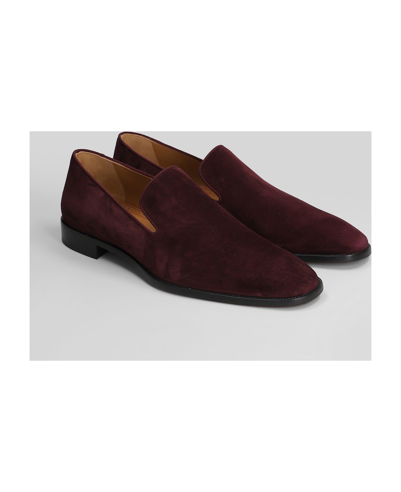 Christian Louboutin Danny Flex Loafers In Viola Suede - Viola