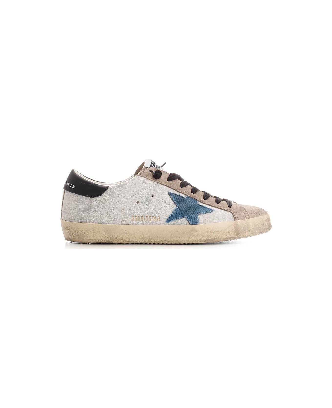 Golden Goose 'super Star' Sneakers - WHITE/BEIGE/BLUE/BLACK