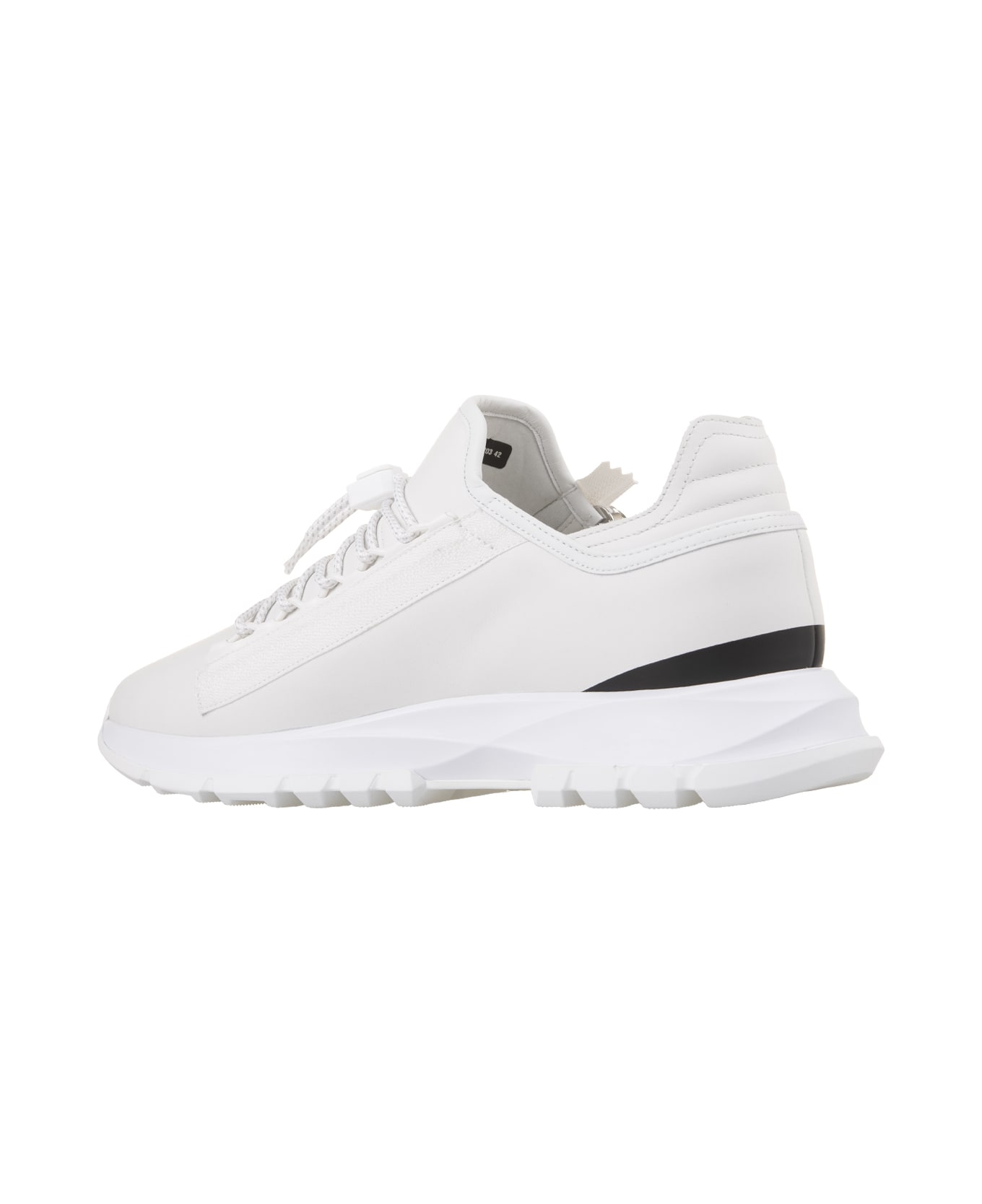 Givenchy Specter Running Sneakers In White Leather With Zip - White