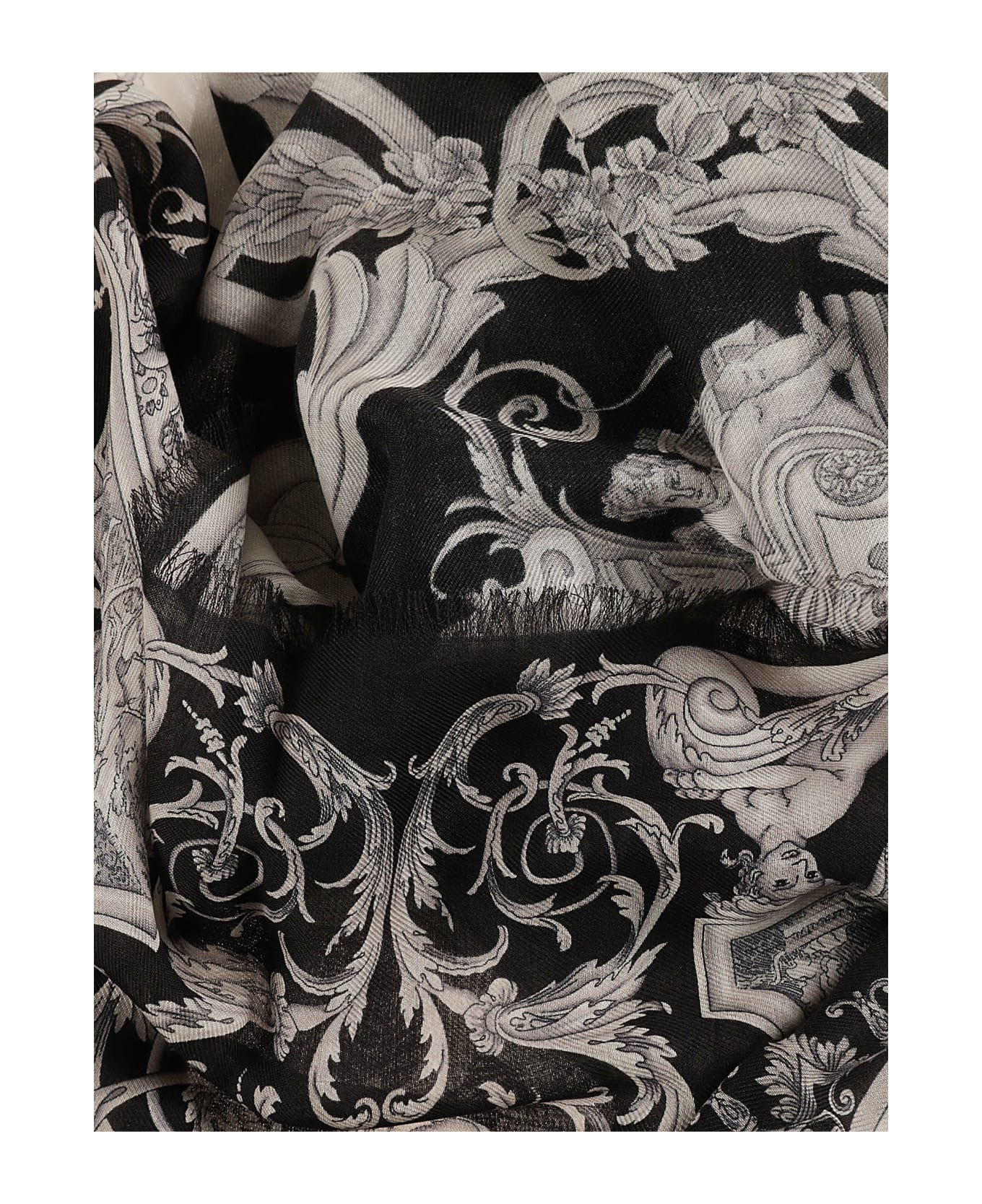 Versace Baroque Print Shawl - Black