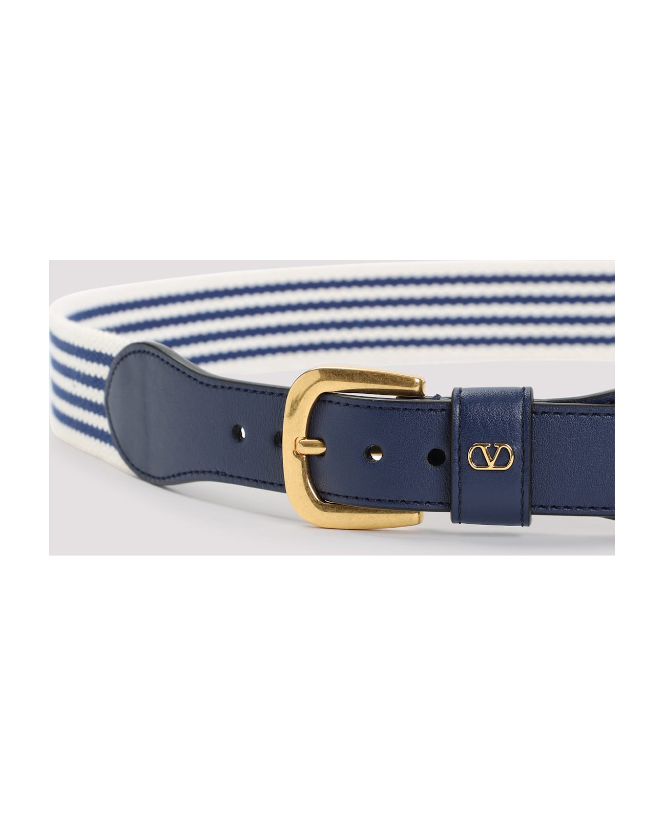 Valentino Garavani 35 Belt - Rdf Bianco Blue Worker