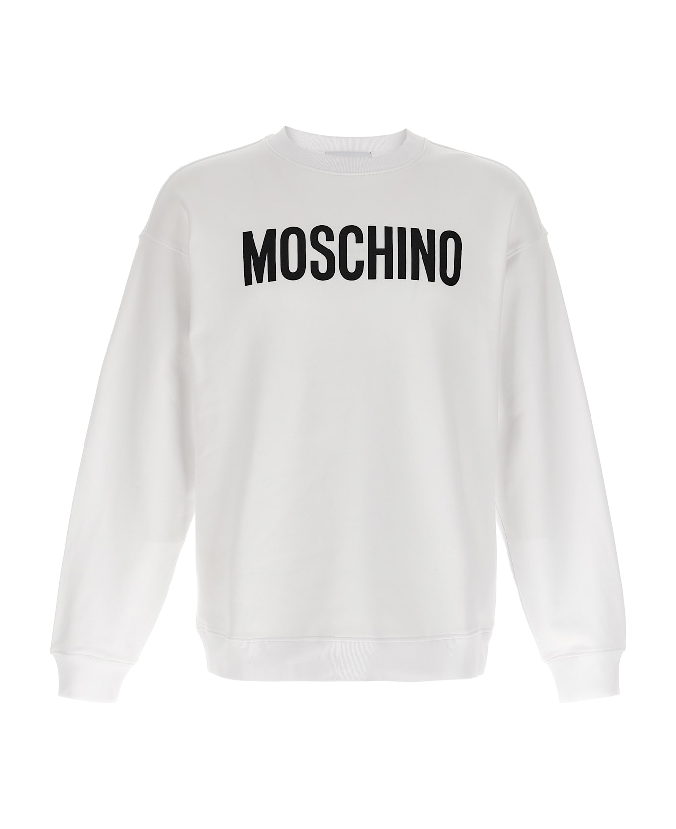 Moschino Logo Print Sweatshirt - White