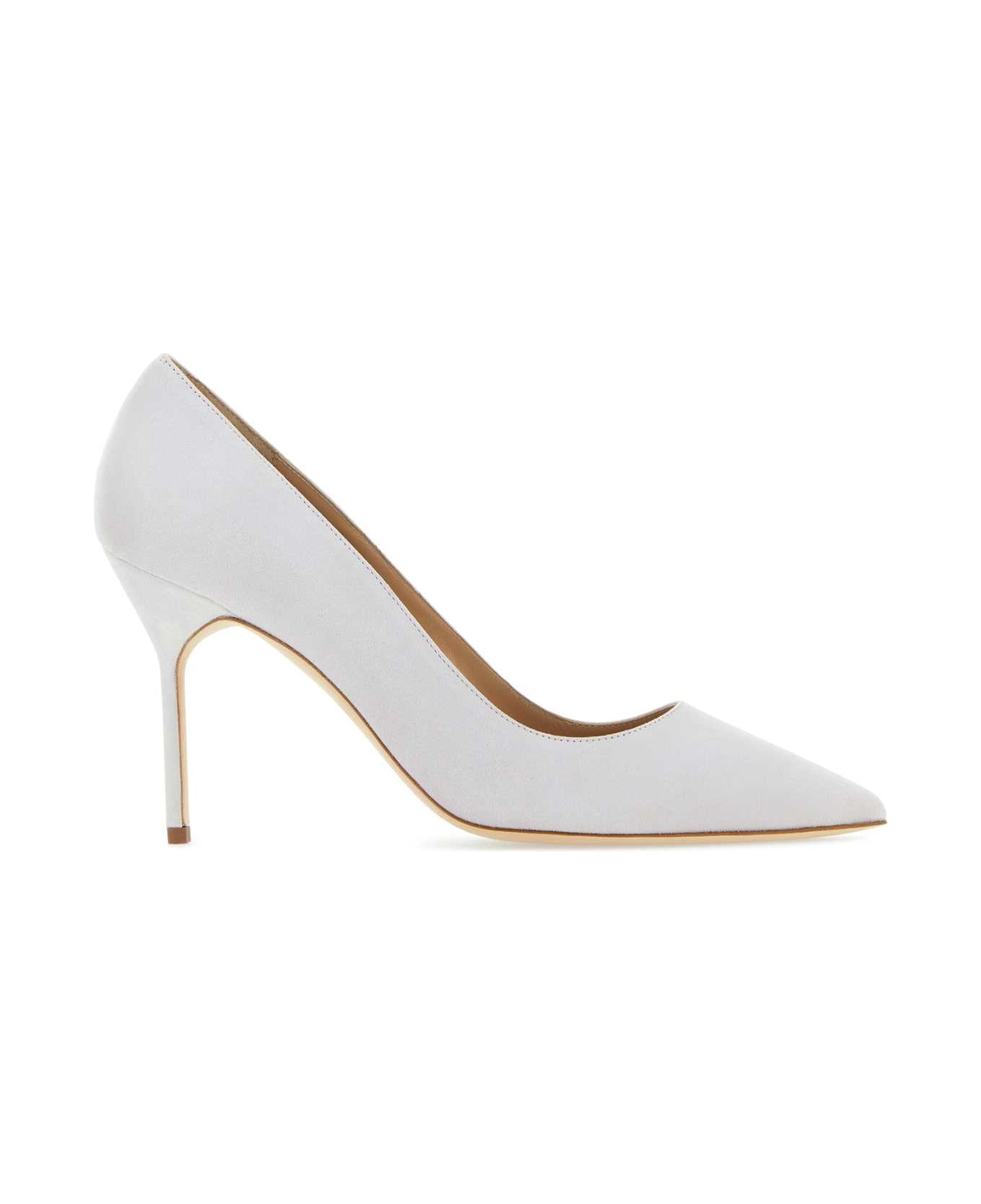 Manolo Blahnik Chalk Suede Bb Pumps - LGRY