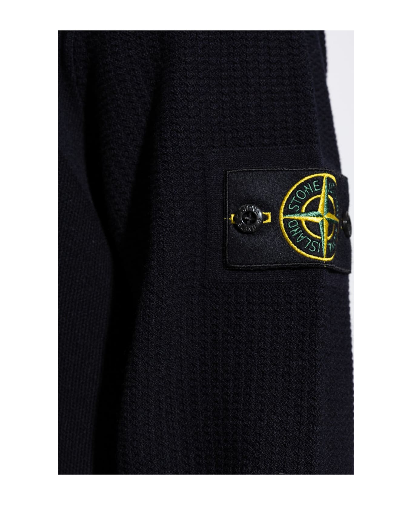 Stone Island Compass-badge Knitted Jumper - Blu