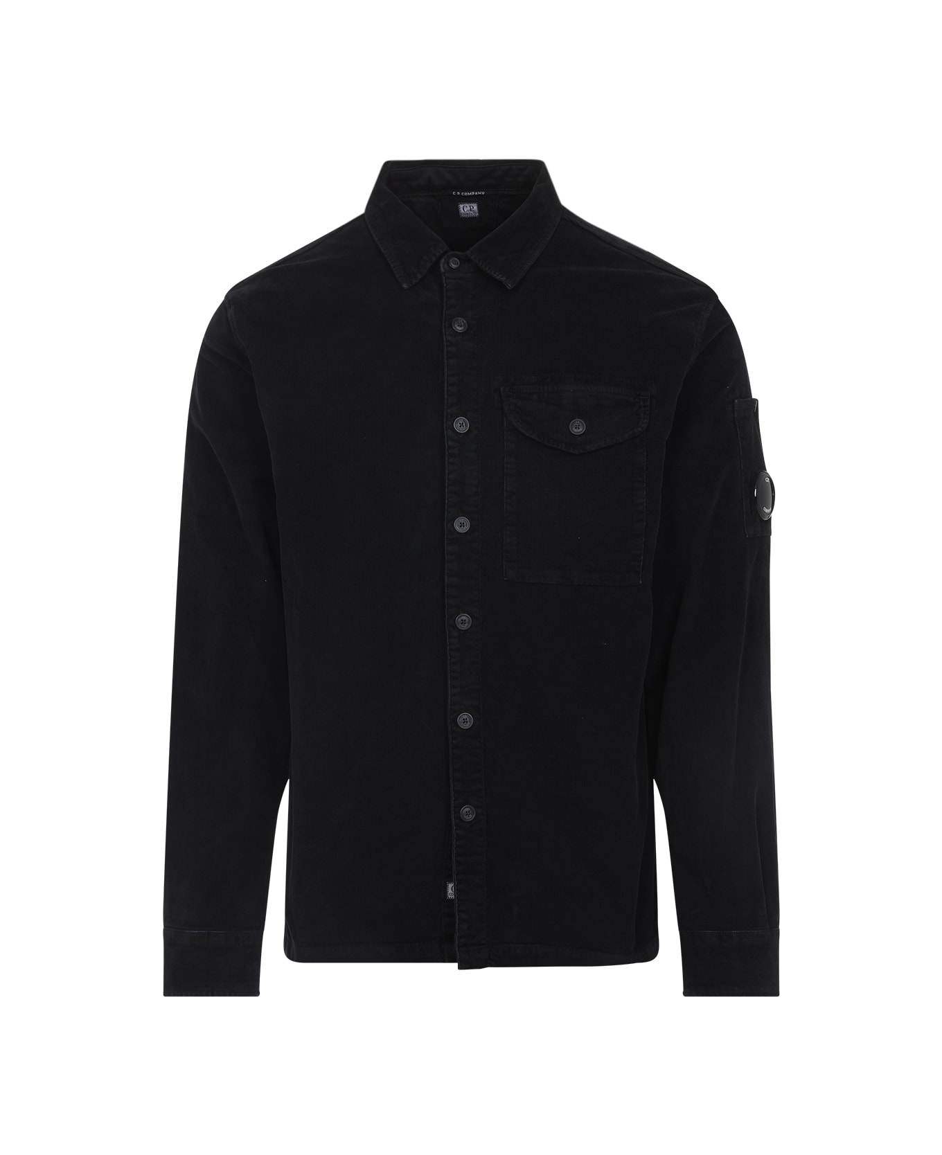 C.P. Company Ls Corduroy Shirt - BLACK