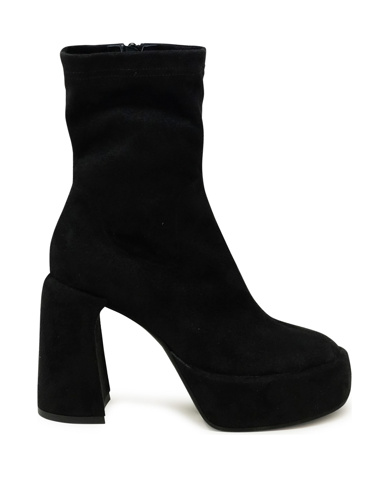 Elena Iachi Black Ecodaino Zelda Ankle Boots - Marrone