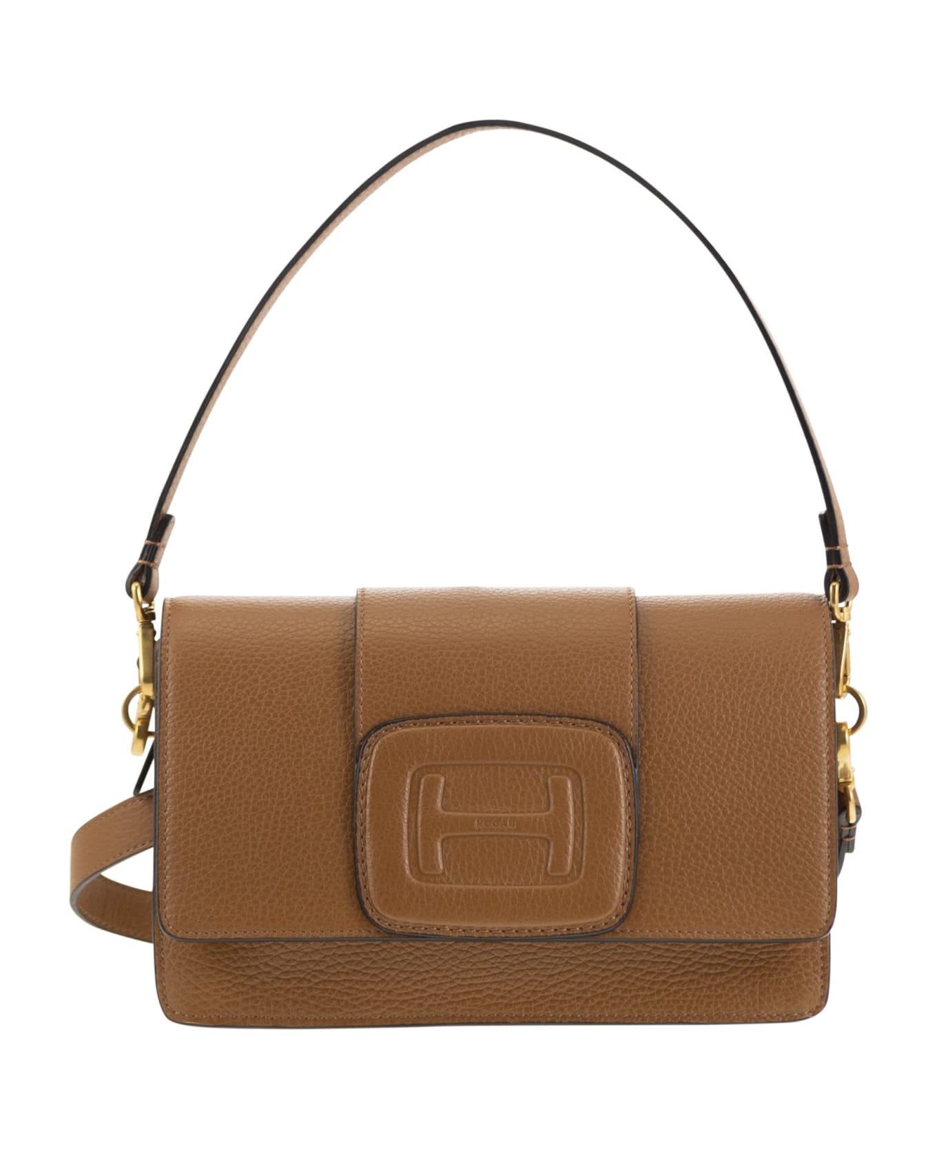 Hogan Rectangular H-bag Crossbody - Cognac