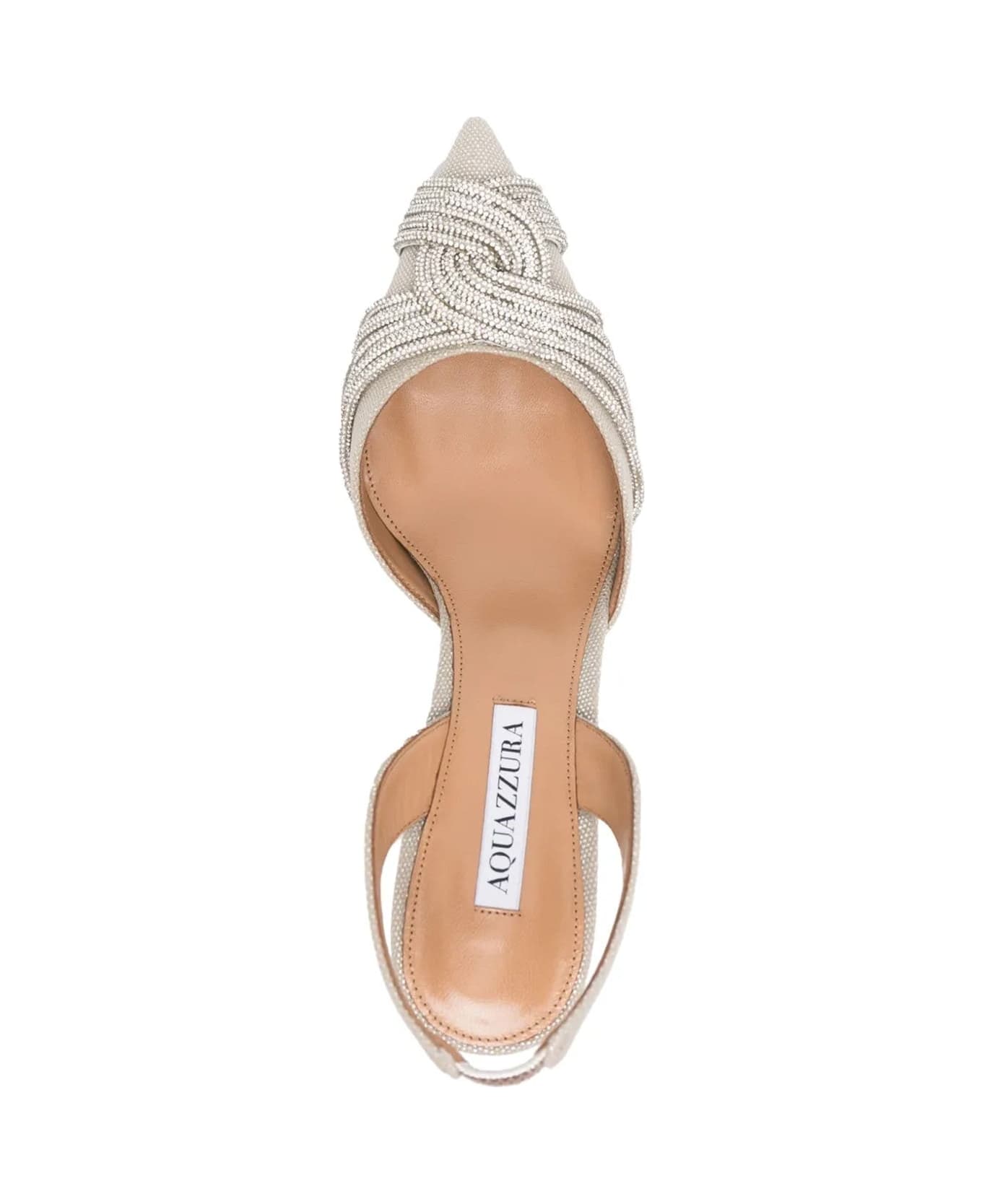 Aquazzura Gatsby 85mm Crystal-embellished Pumps - Silver