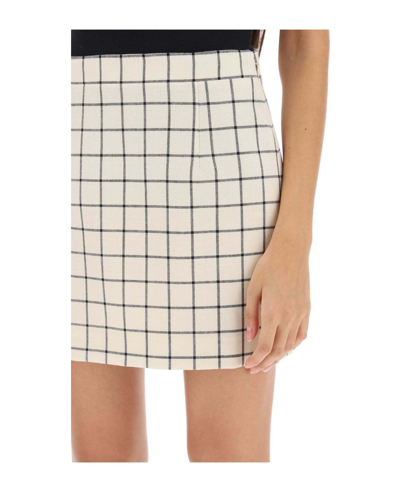 Marni Check Wool Mini Skirt - STONE WHITE (White) スカート