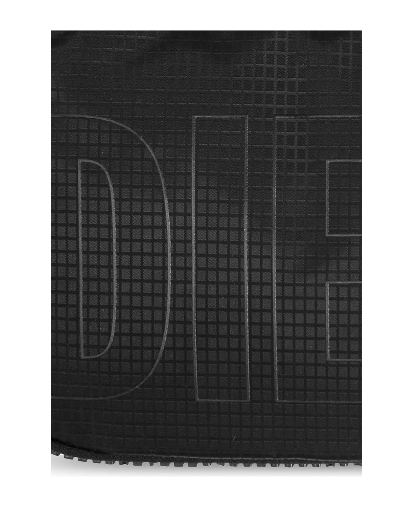 Diesel Zip-d-zip-d Logo Printed Shoulder Bag - Black