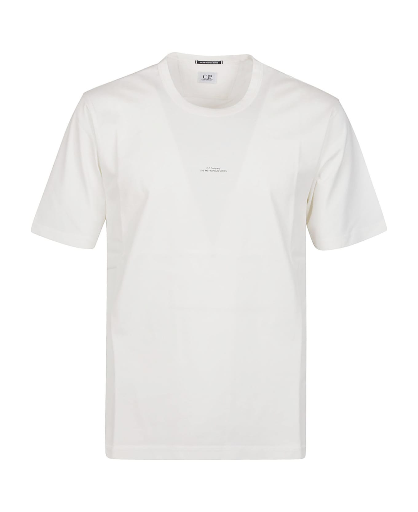 C.P. Company Metropolis Mercerized Jersey Logo Print T-shirt - White