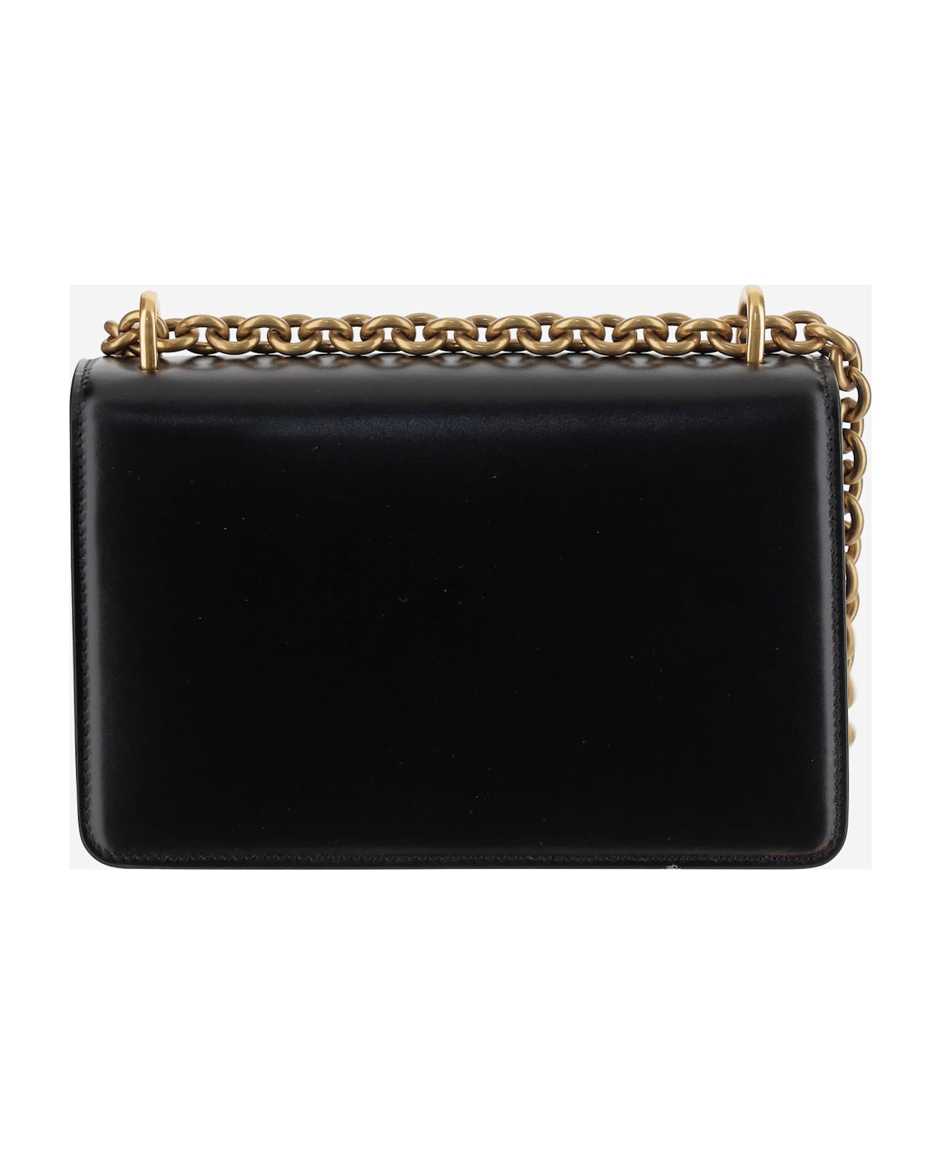 Valentino Garavani Vain Leather Small Shoulder Bag - Black