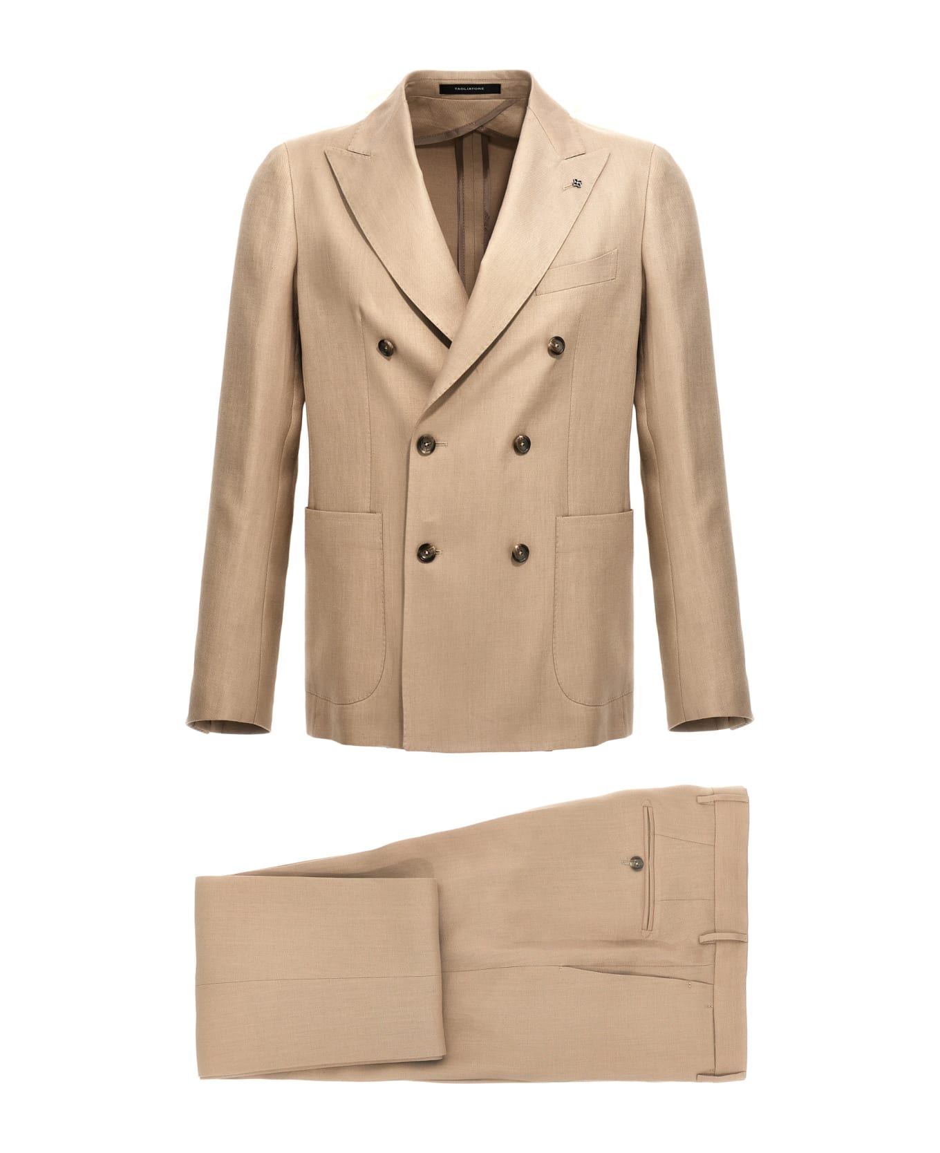 Tagliatore Double-breasted Linen Suit - Beige スーツ