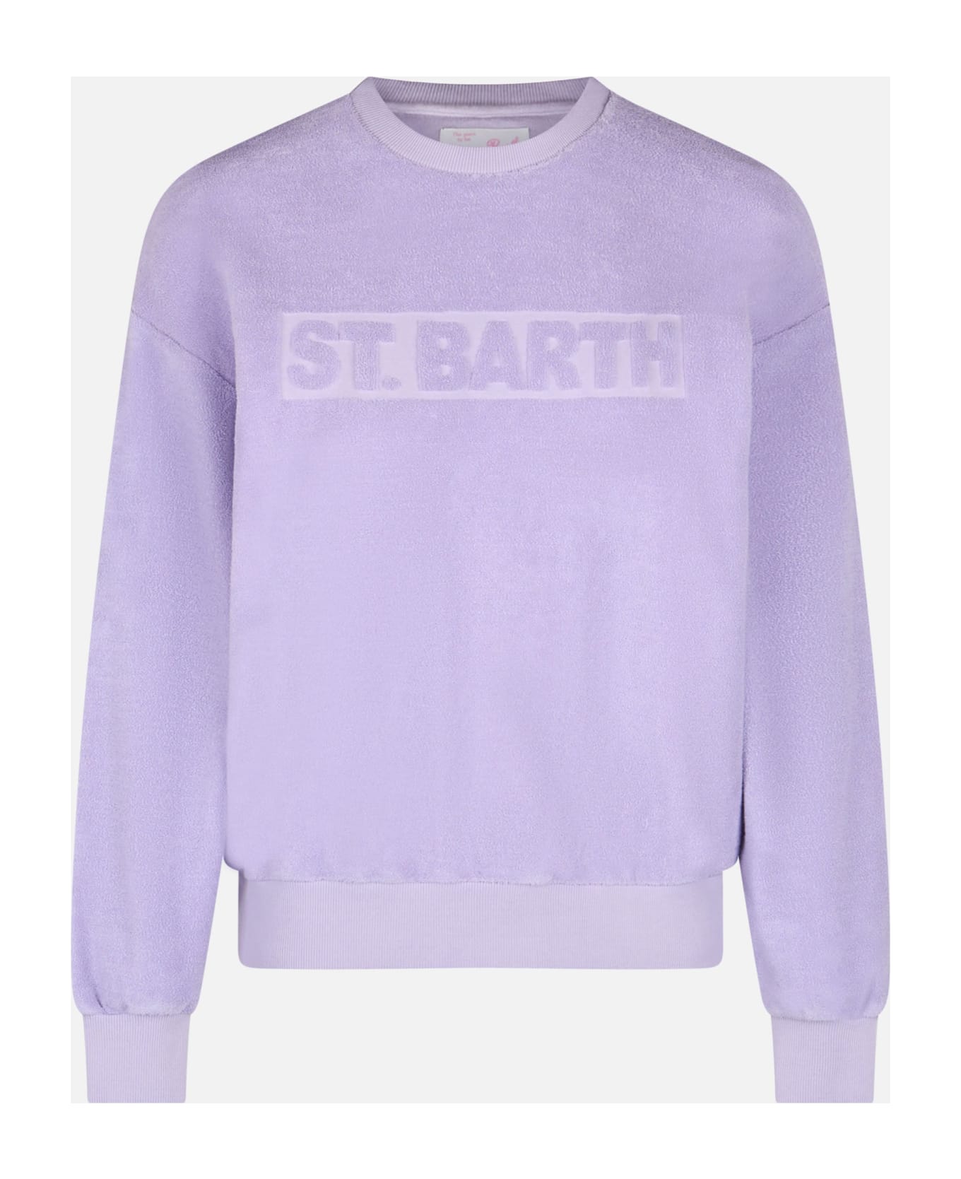 MC2 Saint Barth Woman Lilac Terry Cotton Stardust Sweatshirt - PINK