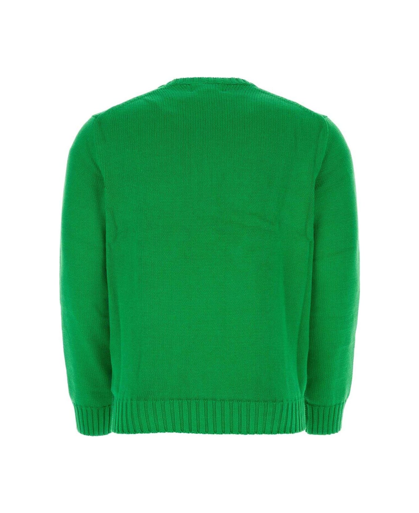 Ralph Lauren Flag Intarsia-knit Crewneck Jumper - green