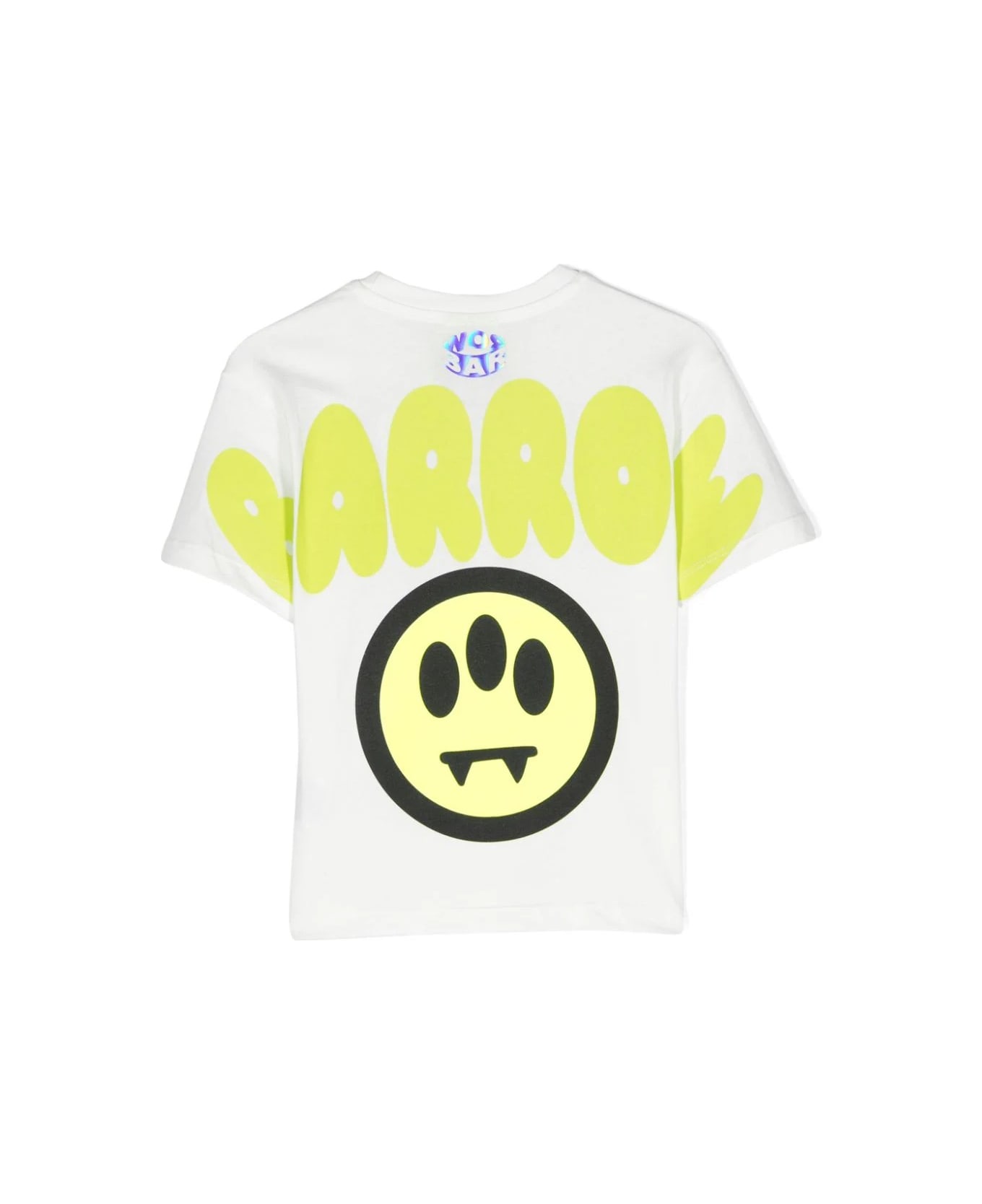 Barrow White T-shirt With Front And Back Logo - White