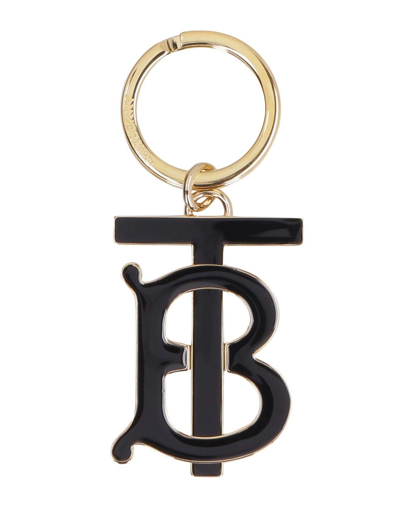 Burberry Monogram Charm Key Holder - black