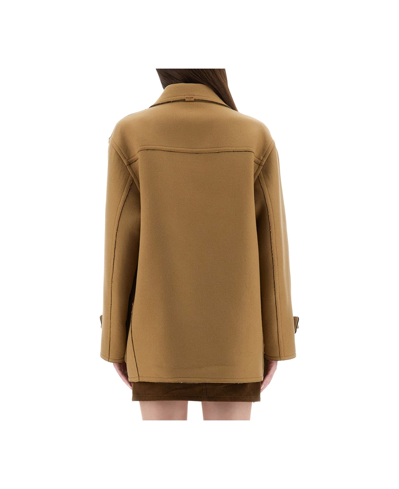 M05CH1N0 Jeans Duffle Jacket - BEIGE