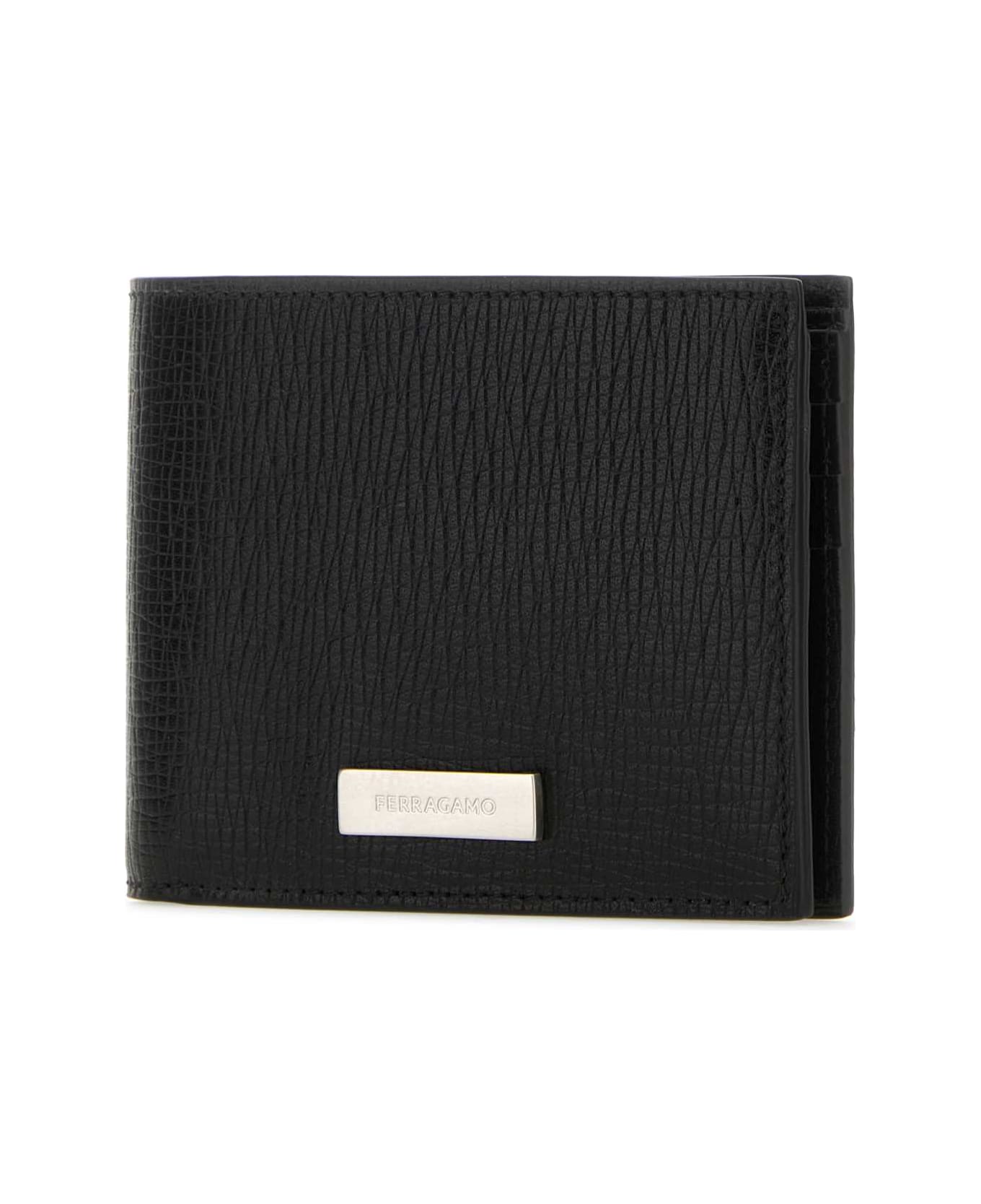 Ferragamo Black Leather Wallet - NERONERO