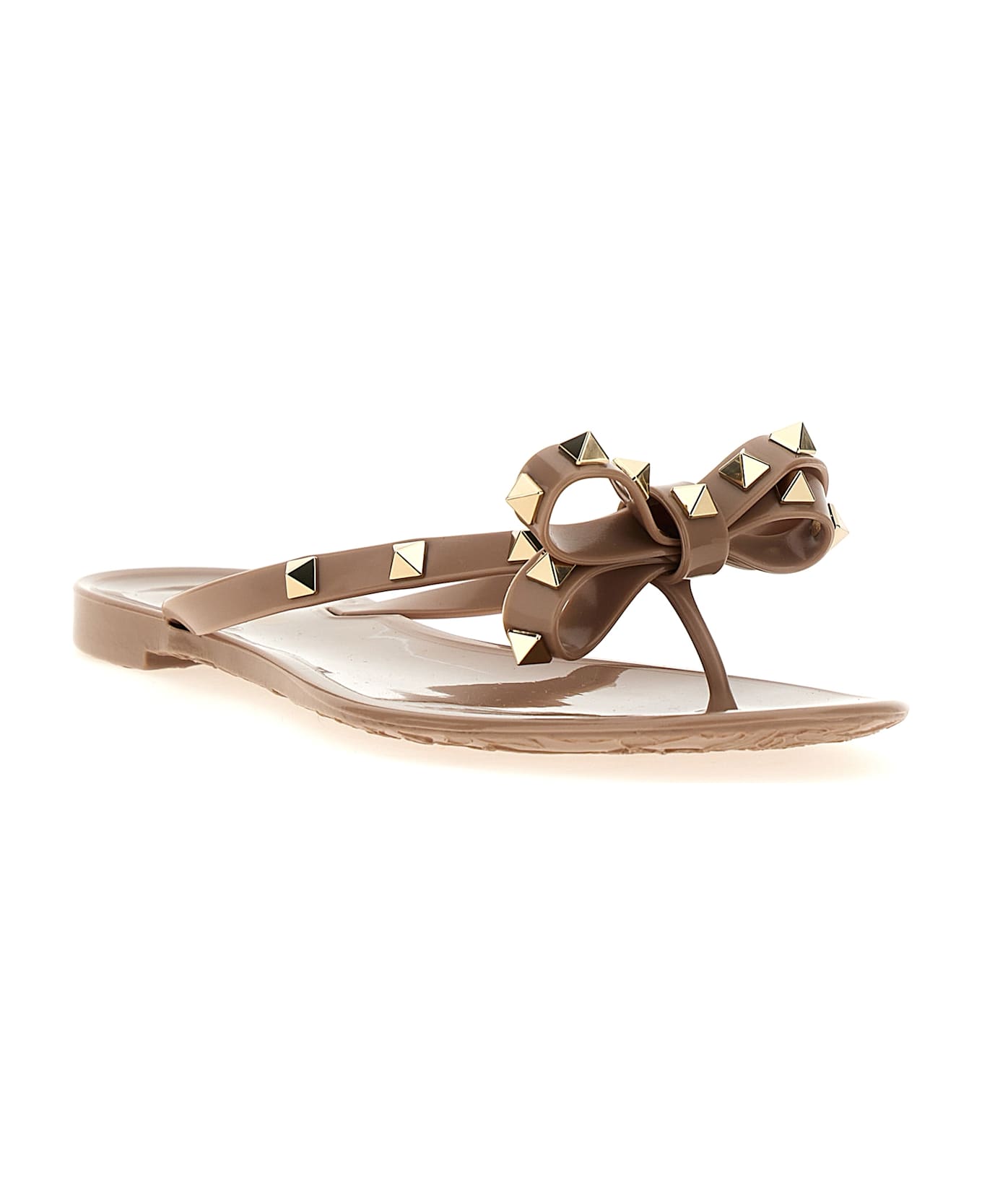 Valentino Garavani 'rockstud' Thong Sandals - Pink